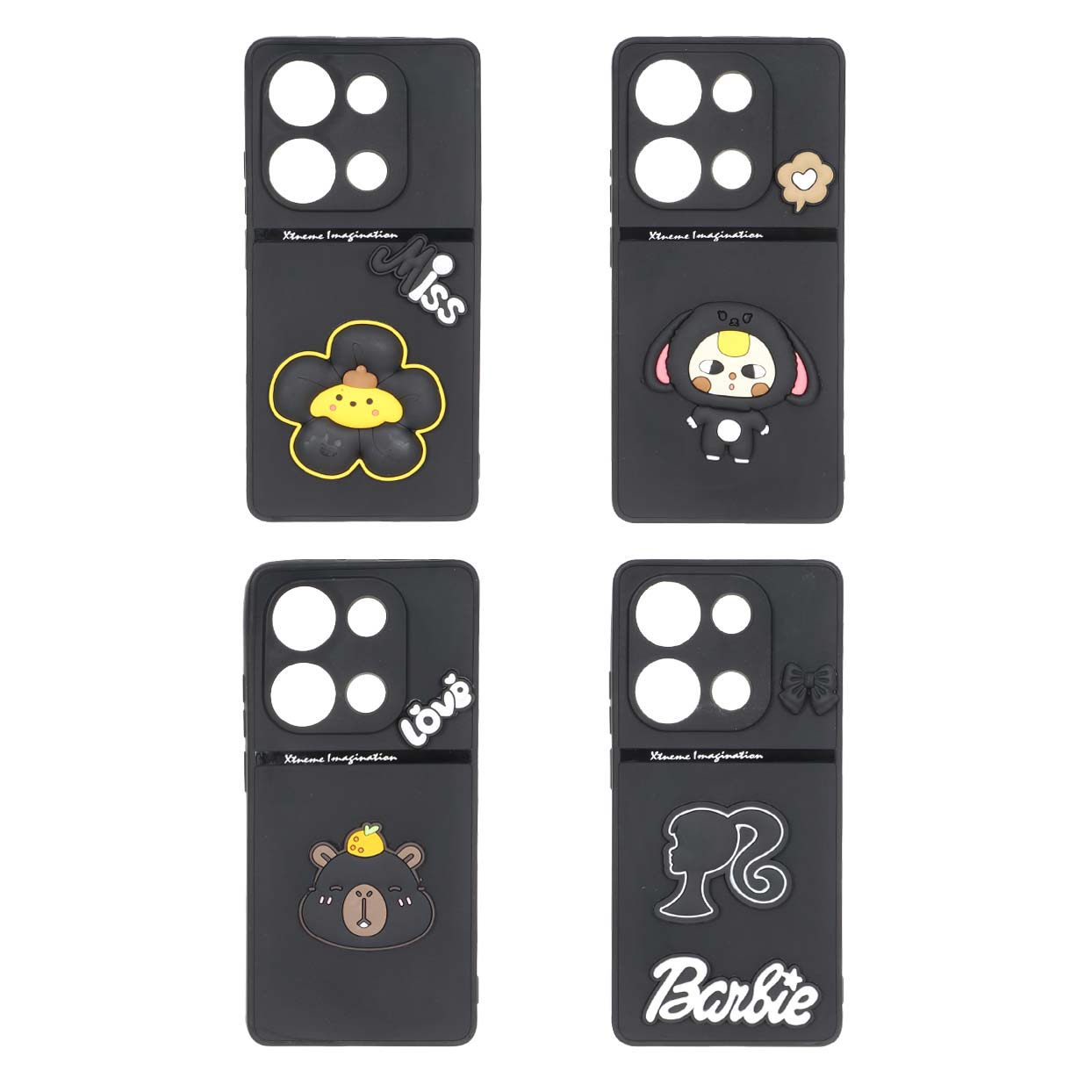 1553388 قاب Extreme Imagination عروسک برجسته Xiaomi Redmi Note 14S / Note 13 Pro 4G / Poco M6 Pro 4G - مشکی (در طرح های مختلف) - تصویر 1