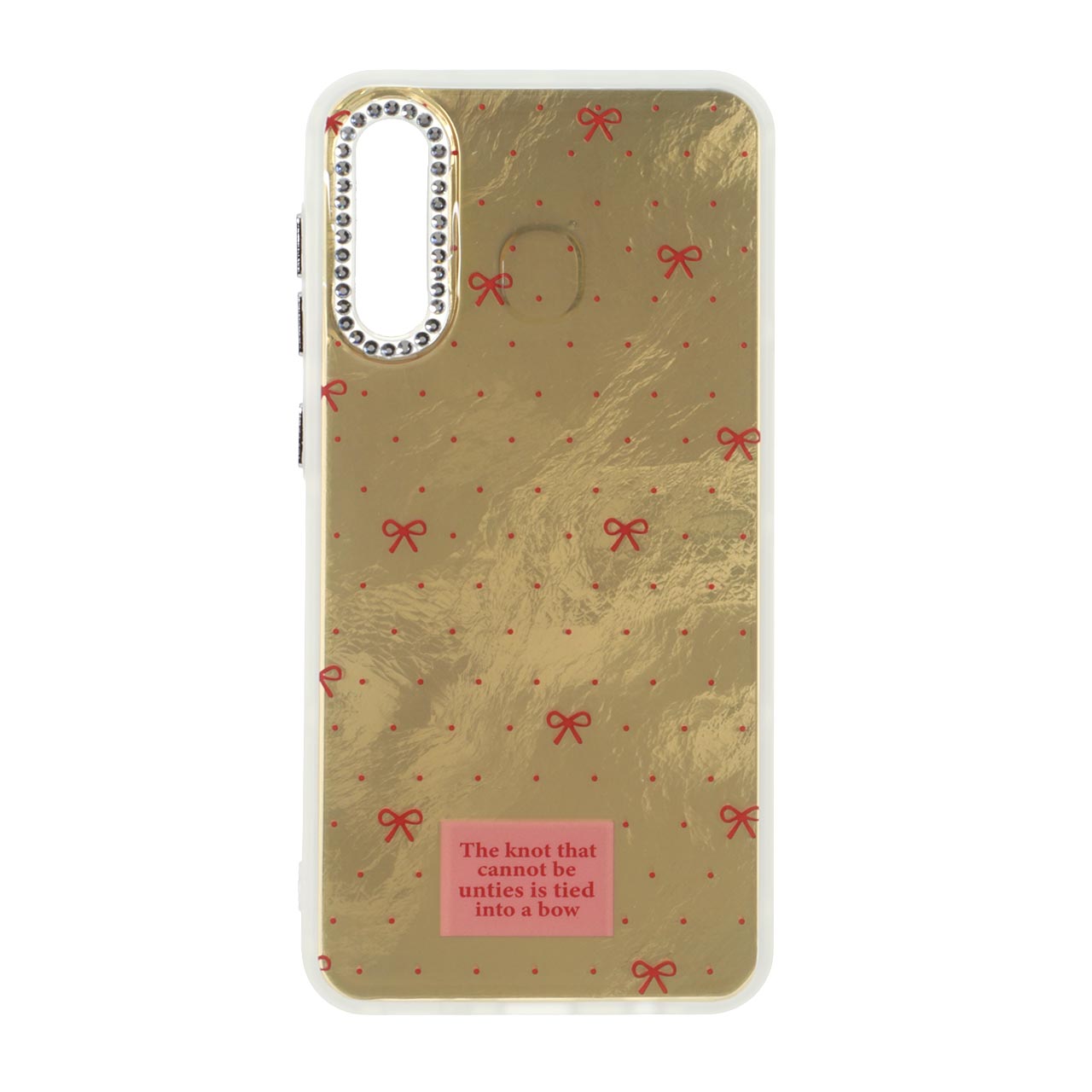 1553772 قاب اطلسی طرح پاپیون لنز نگین دار Samsung Galaxy A50 / A50s / A30s - طلایی - تصویر 1