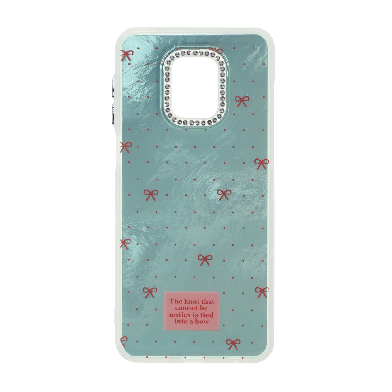 1553910 قاب اطلسی طرح پاپیون لنز نگین دار Xiaomi Redmi Note 9S / Redmi Note 9 Pro / Redmi Note 9 Pro Max - سبز روشن - تصویر 1