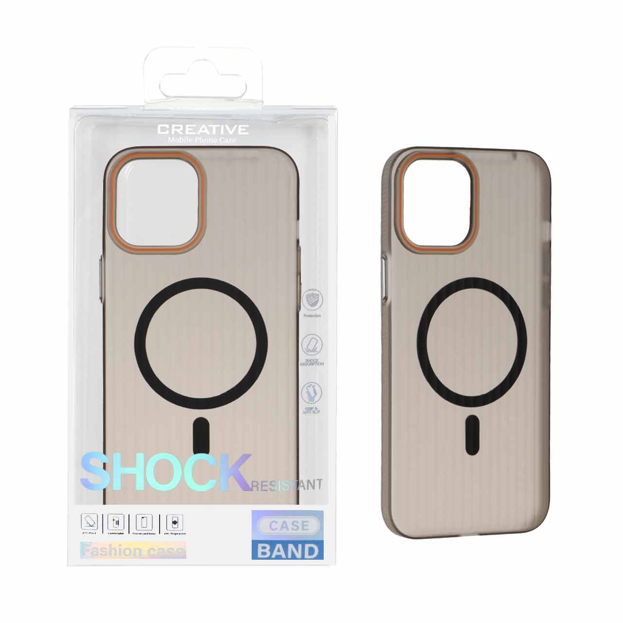 1554850 قاب اورجینال کرکره ای مات Magsafe مدل Apple iPhone 12 Pro Max - مشکی (پک دار) - تصویر 1