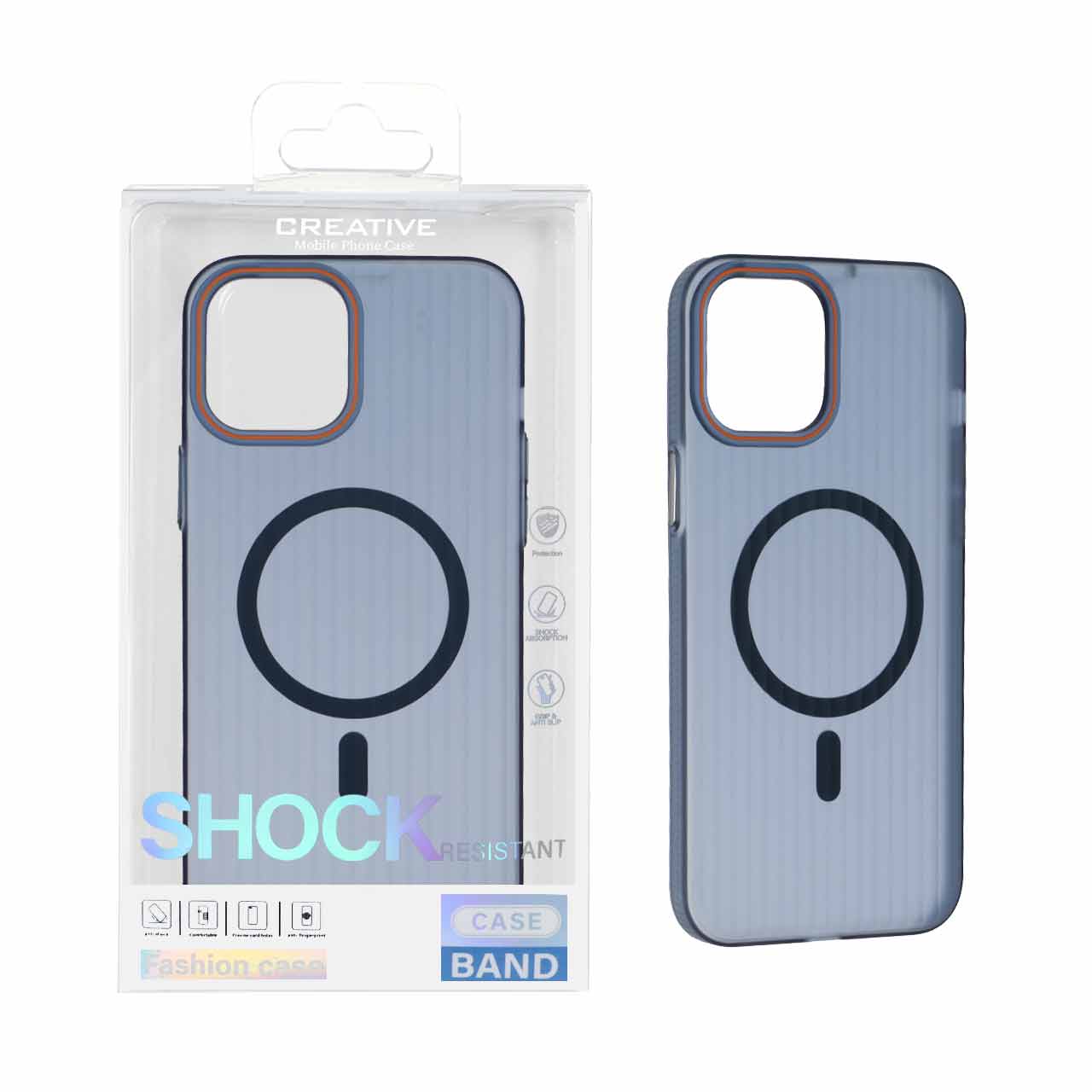 1554852 قاب اورجینال کرکره ای مات Magsafe مدل Apple iPhone 12 Pro Max - سرمه ای (پک دار) - تصویر 1