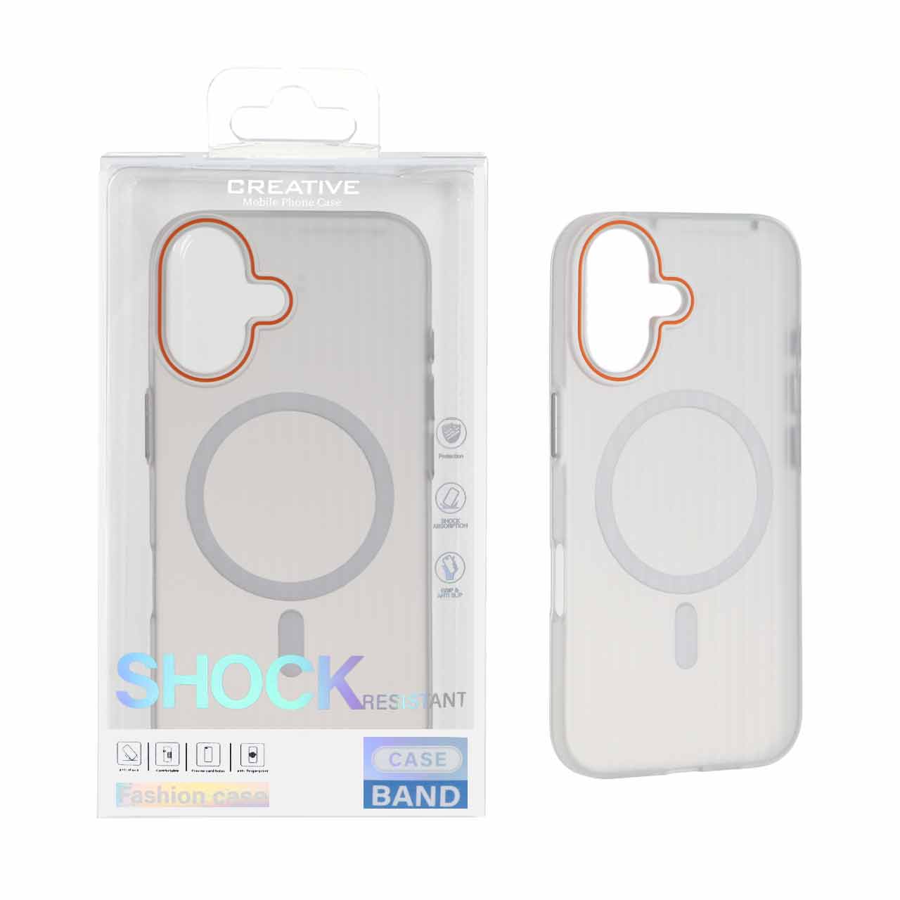 1554864 قاب اورجینال کرکره ای مات Magsafe مدل Apple iPhone 16 - سفید (پک دار) - تصویر 1