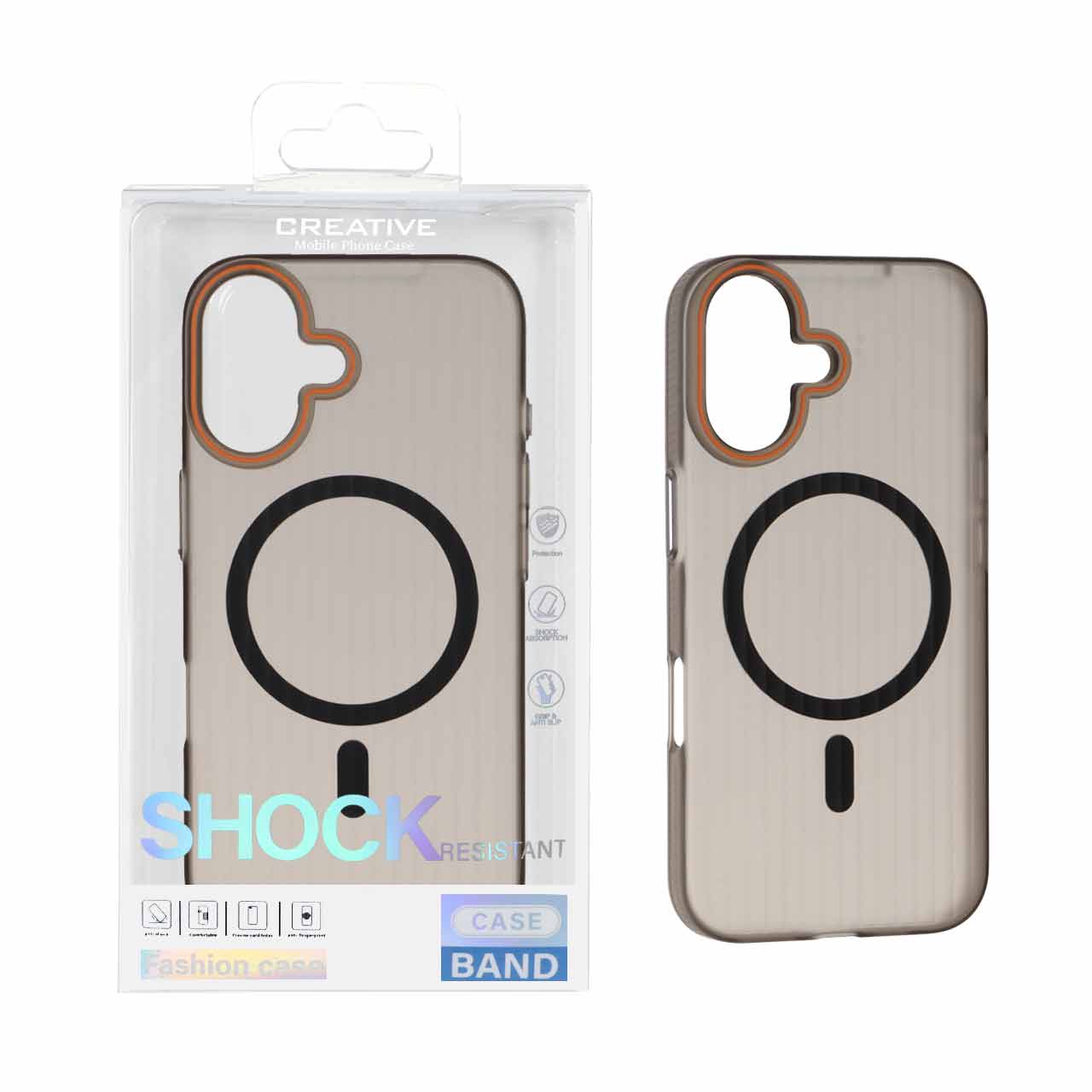 1554870 قاب اورجینال کرکره ای مات Magsafe مدل Apple iPhone 16 - مشکی (پک دار) - تصویر 1