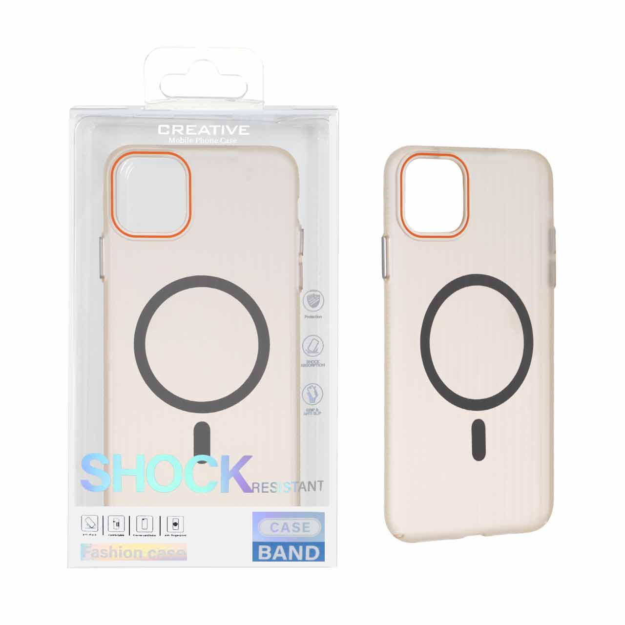 1554898 قاب اورجینال کرکره ای مات Magsafe مدل Apple iPhone 11 Pro Max - طوسی (پک دار) - تصویر 1