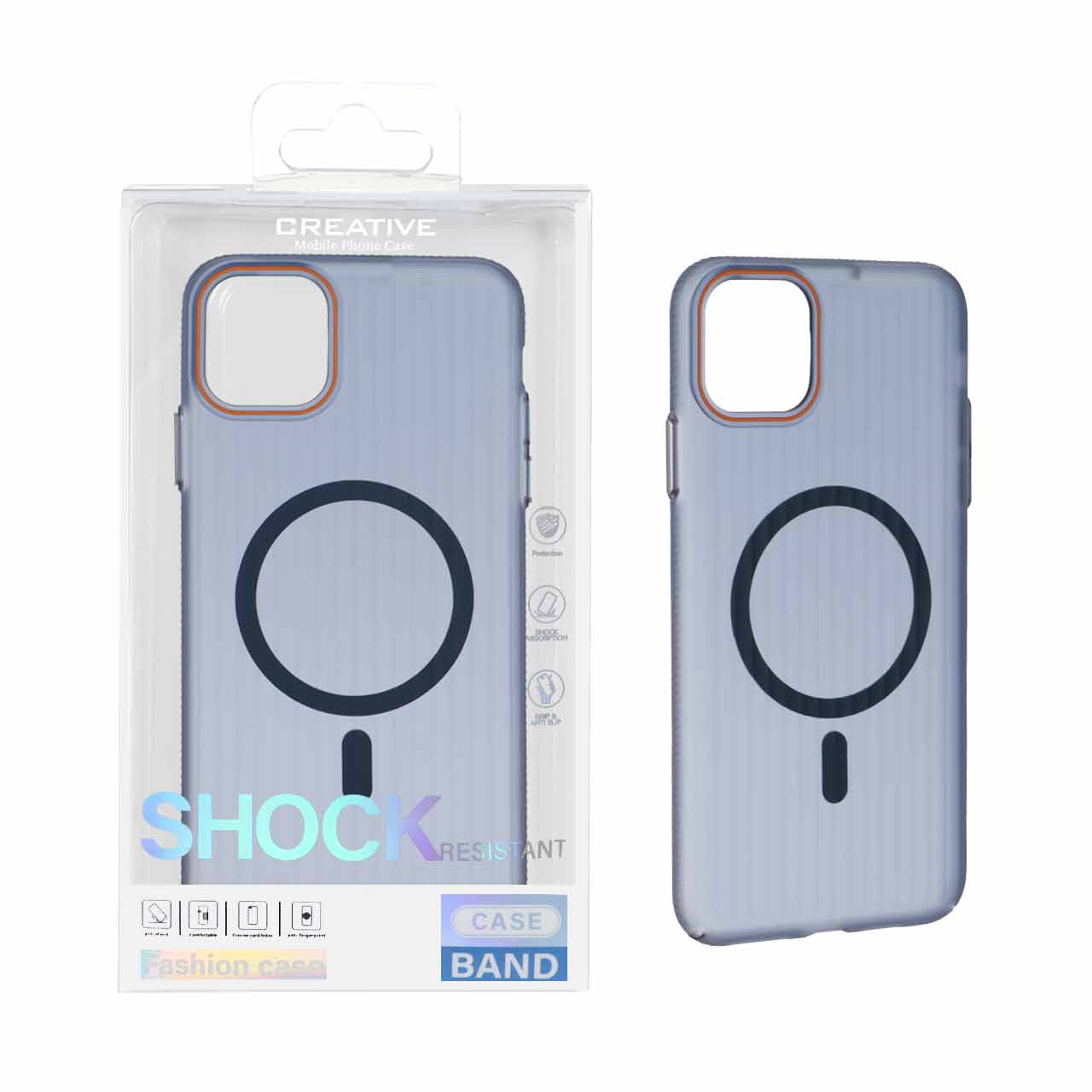 1554906 قاب اورجینال کرکره ای مات Magsafe مدل Apple iPhone 11 Pro Max - سرمه ای (پک دار) - تصویر 1