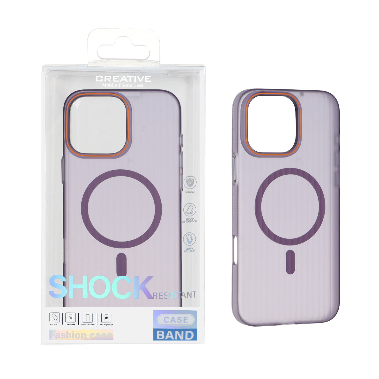 1554926 قاب اورجینال کرکره ای مات Magsafe مدل Apple iPhone 16 Pro Max - بنفش (پک دار) - تصویر 1