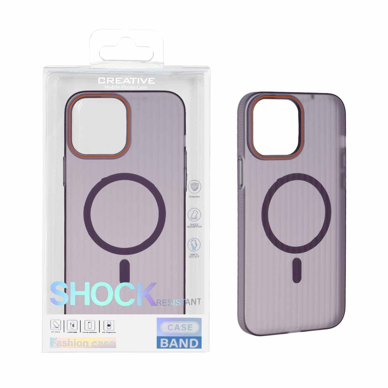 1554956 قاب اورجینال کرکره ای مات Magsafe مدل Apple iPhone 13 Pro Max - بنفش (پک دار) - تصویر 1