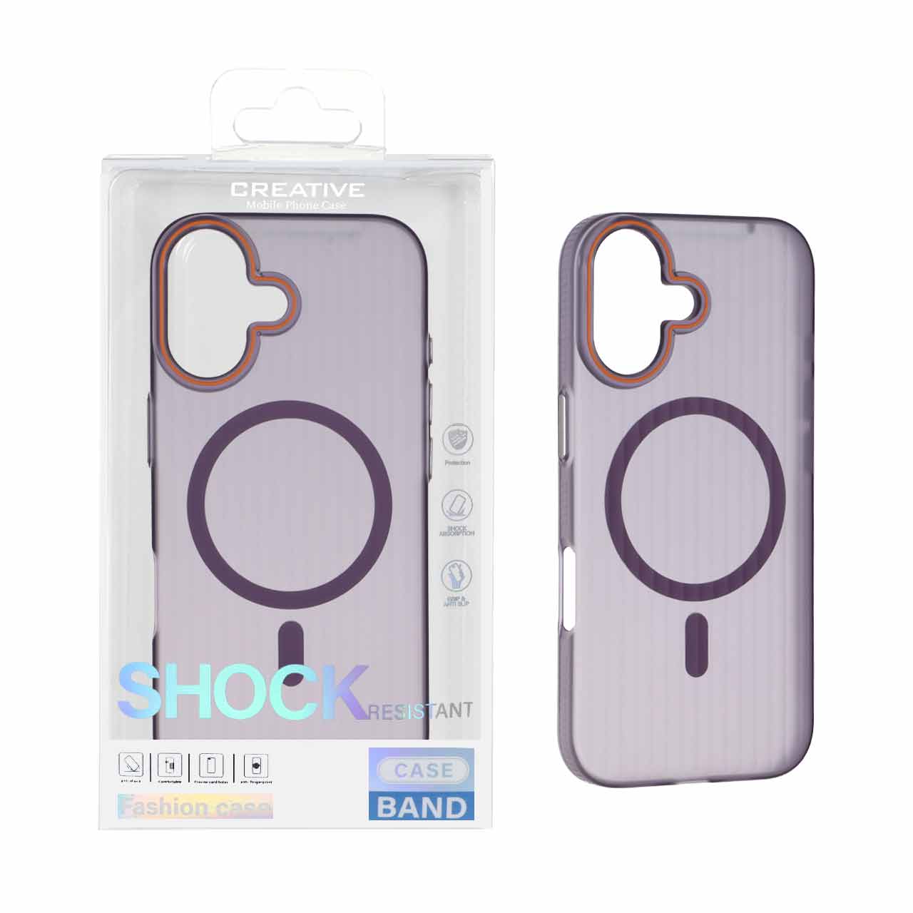 1554970 قاب اورجینال کرکره ای مات Magsafe مدل Apple iPhone 17 - بنفش (پک دار) - تصویر 1