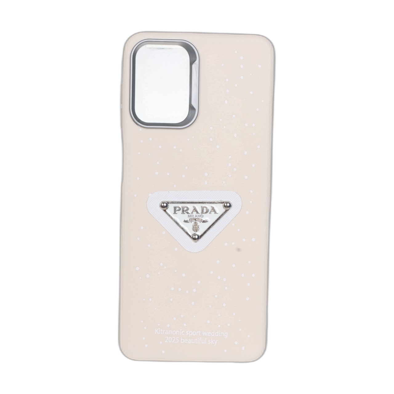 1555052 قاب Texture لنز سیلور Prada مدل Samsung Galaxy A12 / M12 / F12 - کرم - تصویر 1