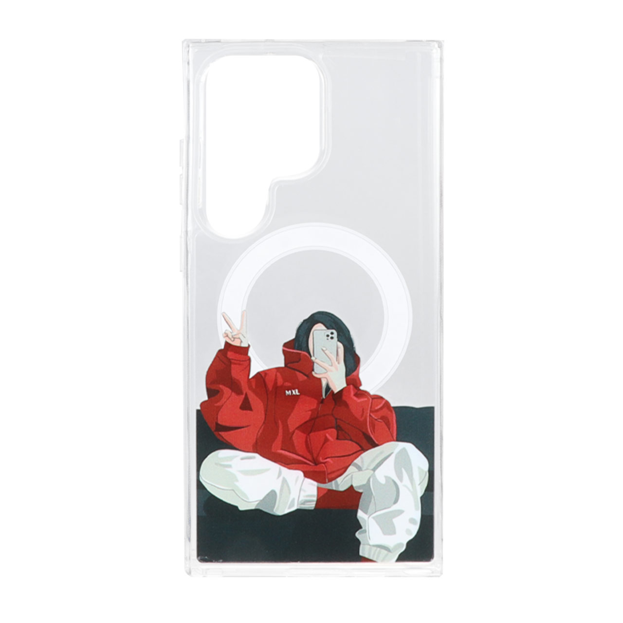 1555092 قاب دور ژله ای MagSafe مینیمال Samsung Galaxy S23 Ultra - طرح 464 - تصویر 1