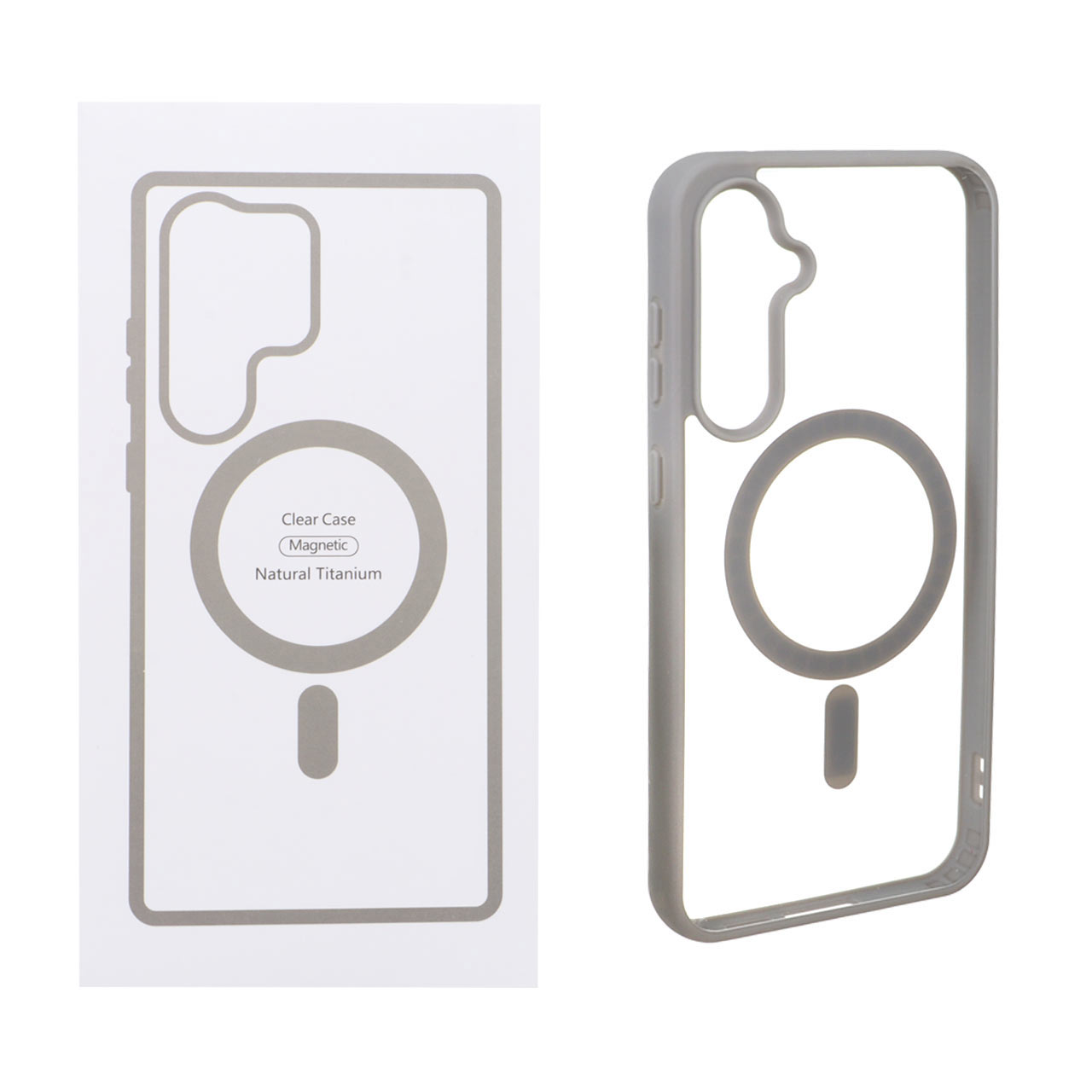 1557052 قاب شفاف Samsung Galaxy S23 FE با قابلیت شارژ MagSafe - خاکستری (پک دار) - تصویر 1