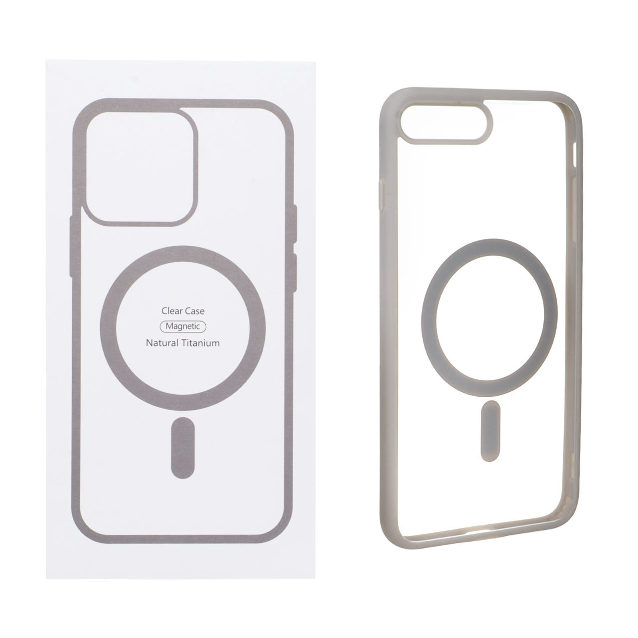 1557078 قاب شفاف Apple iPhone 7 Plus / iPhone 8 Plus با قابلیت شارژ MagSafe - خاکستری (پک دار) - تصویر 1