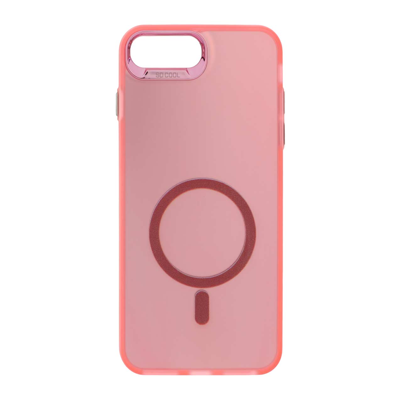 1558314 قاب SO COOL طرح مگ سیف لنز متال Apple iPhone 7 Plus / iPhone 8 Plus - صورتی - تصویر 1
