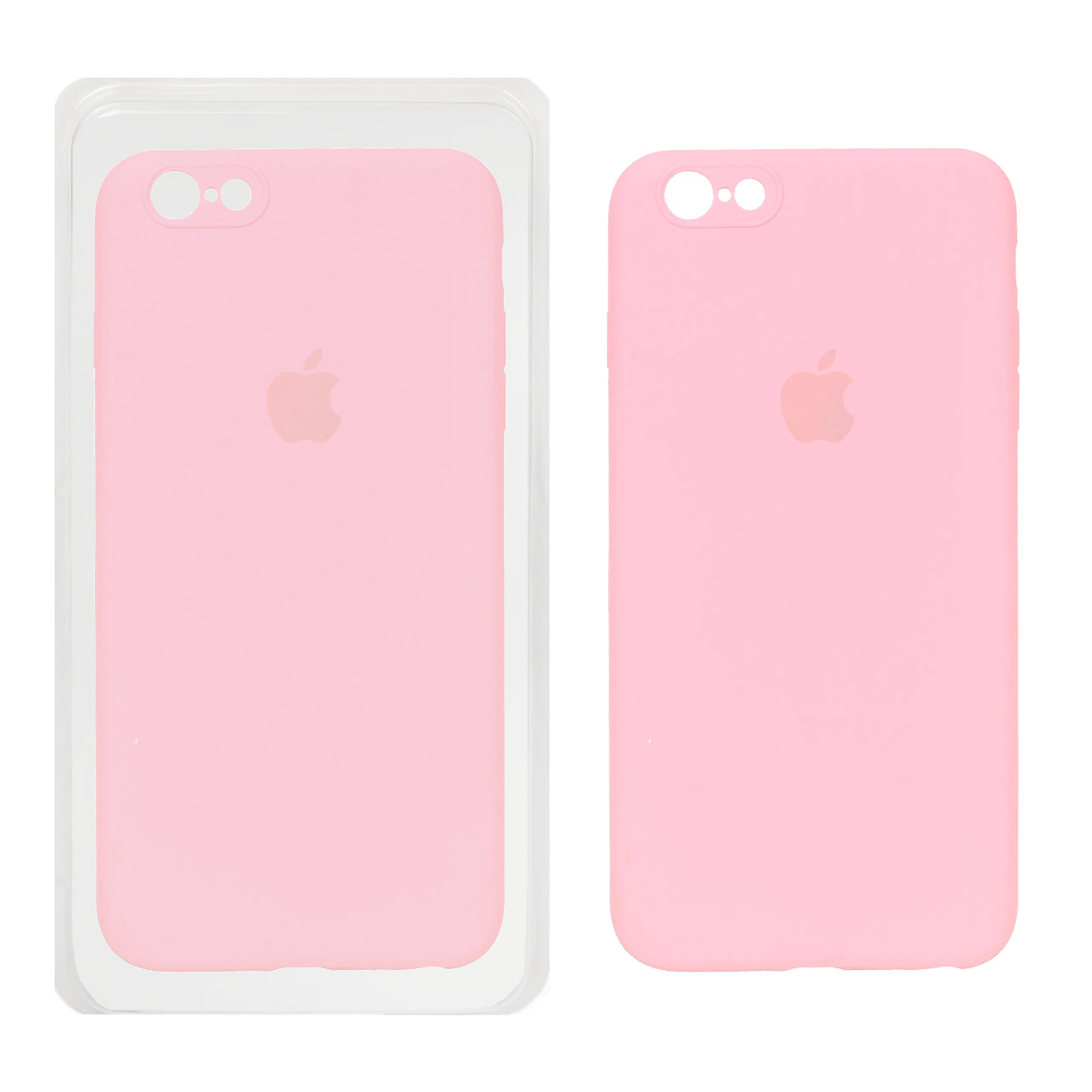 1558596 قاب سیلیکونی پاک کنی محافظ لنزدار اورجینال Apple iPhone 6 Plus / iPhone 6s Plus - صورتی (پک اصلی) - تصویر 1