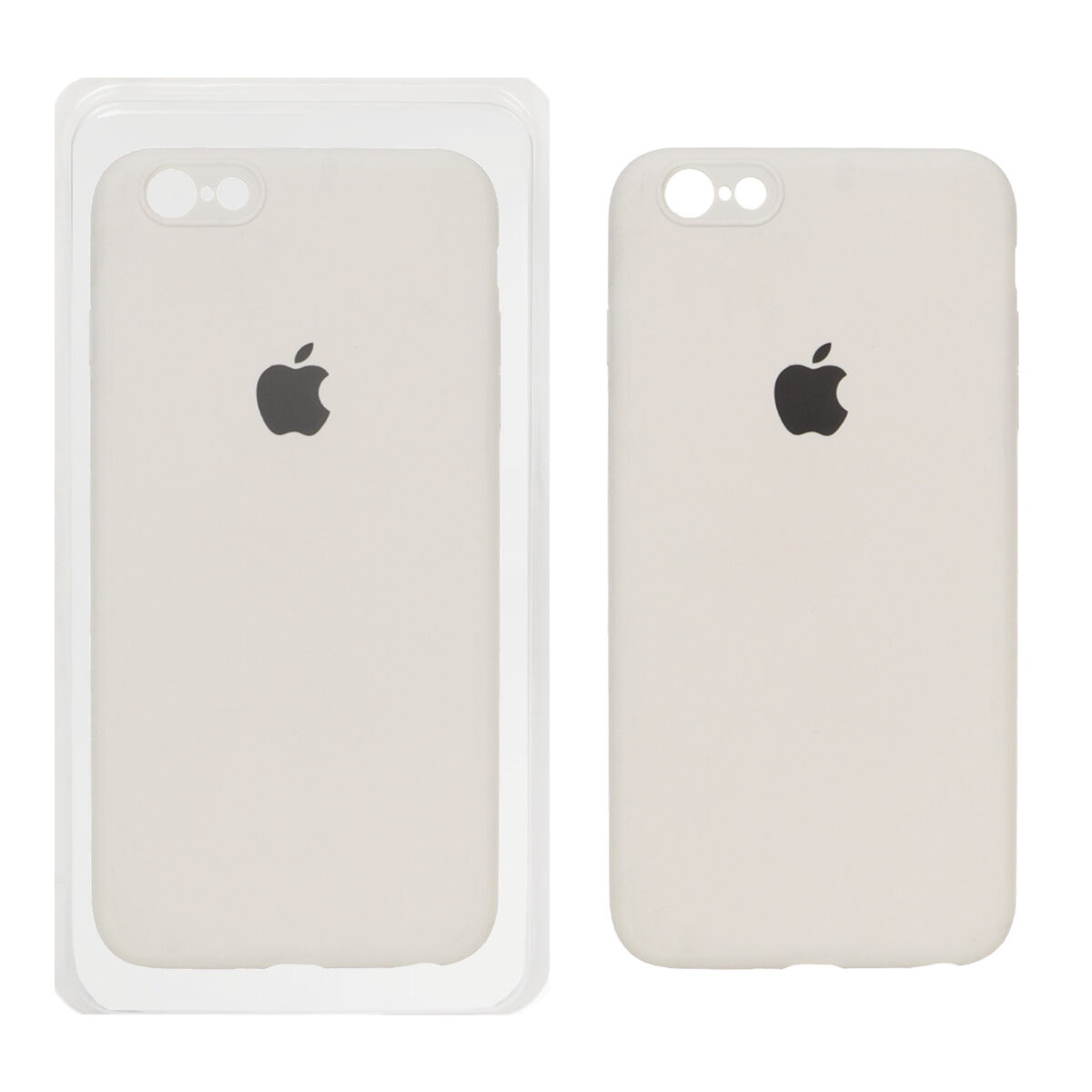 قاب سیلیکونی پاک کنی محافظ لنزدار اورجینال Apple iPhone 6 Plus / iPhone 6s Plus - طوسی (پک اصلی) - تصویر 1