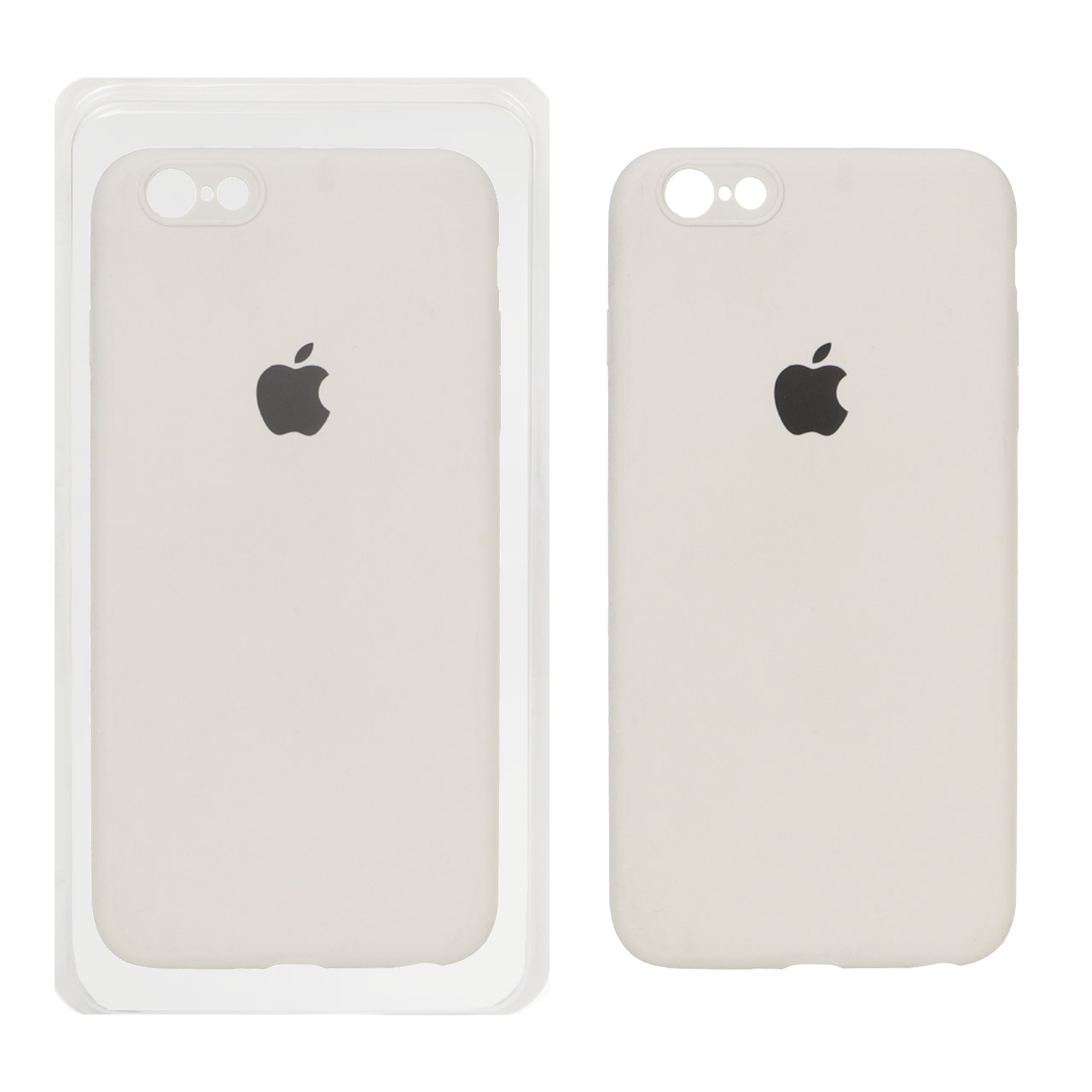 1558598 قاب سیلیکونی پاک کنی محافظ لنزدار اورجینال Apple iPhone 6 Plus / iPhone 6s Plus - طوسی (پک اصلی) - تصویر 1