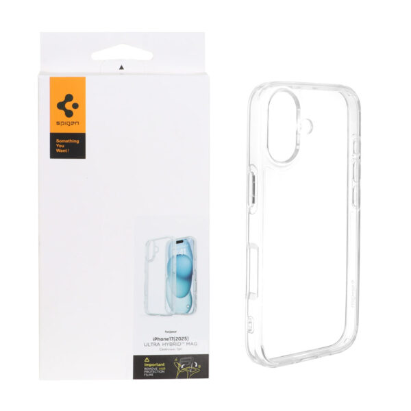 قاب اورجینال Spigen ULTRA HYBRID مدل Apple iPhone 17 - شفاف (پک دار)