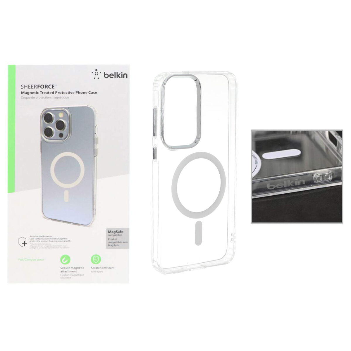 قاب belkin شفاف Magsafe مدل Samsung Galaxy S25 FE (پک دار) - تصویر 1