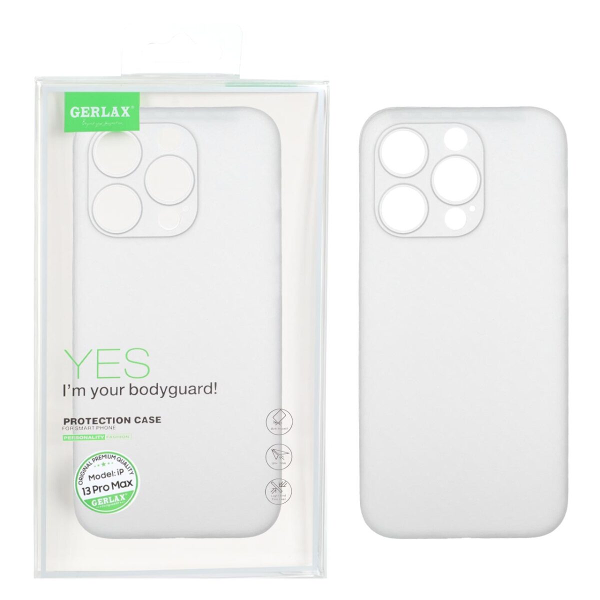 قاب GERLAX مات طرح کربن Apple iPhone 15 Pro - شفاف - تصویر 1