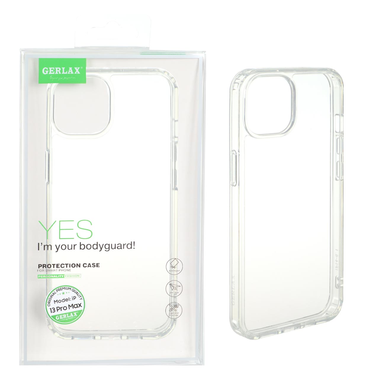 1561232 قاب GERLAX پشت سخت شفاف دور ژله ای Apple iPhone 13 / iPhone 14 - تصویر 1