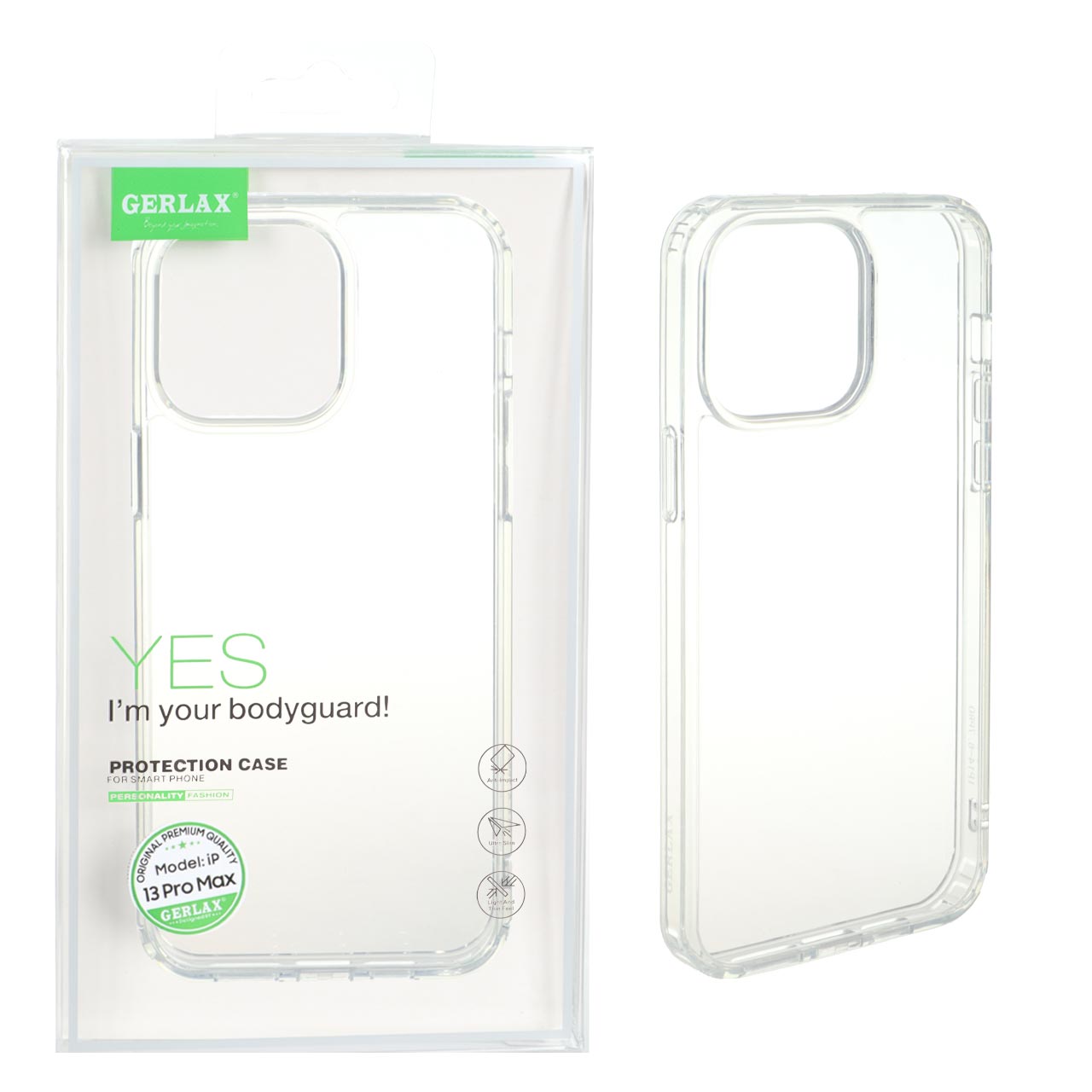 1561234 قاب GERLAX پشت سخت شفاف دور ژله ای Apple iPhone 14 Pro Max - تصویر 1