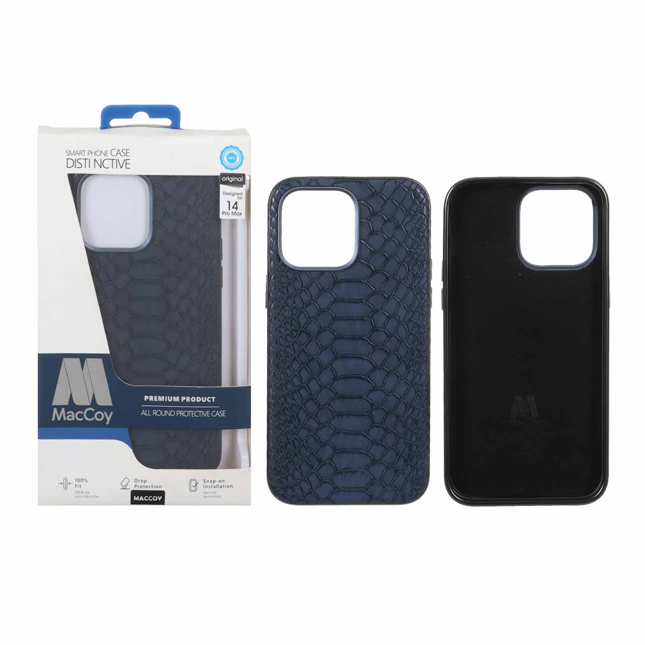 1562936 قاب اورجینال MacCoy چرمی پوست ماری Apple iPhone 14 Pro Max - سرمه ای (پک دار) - تصویر 1