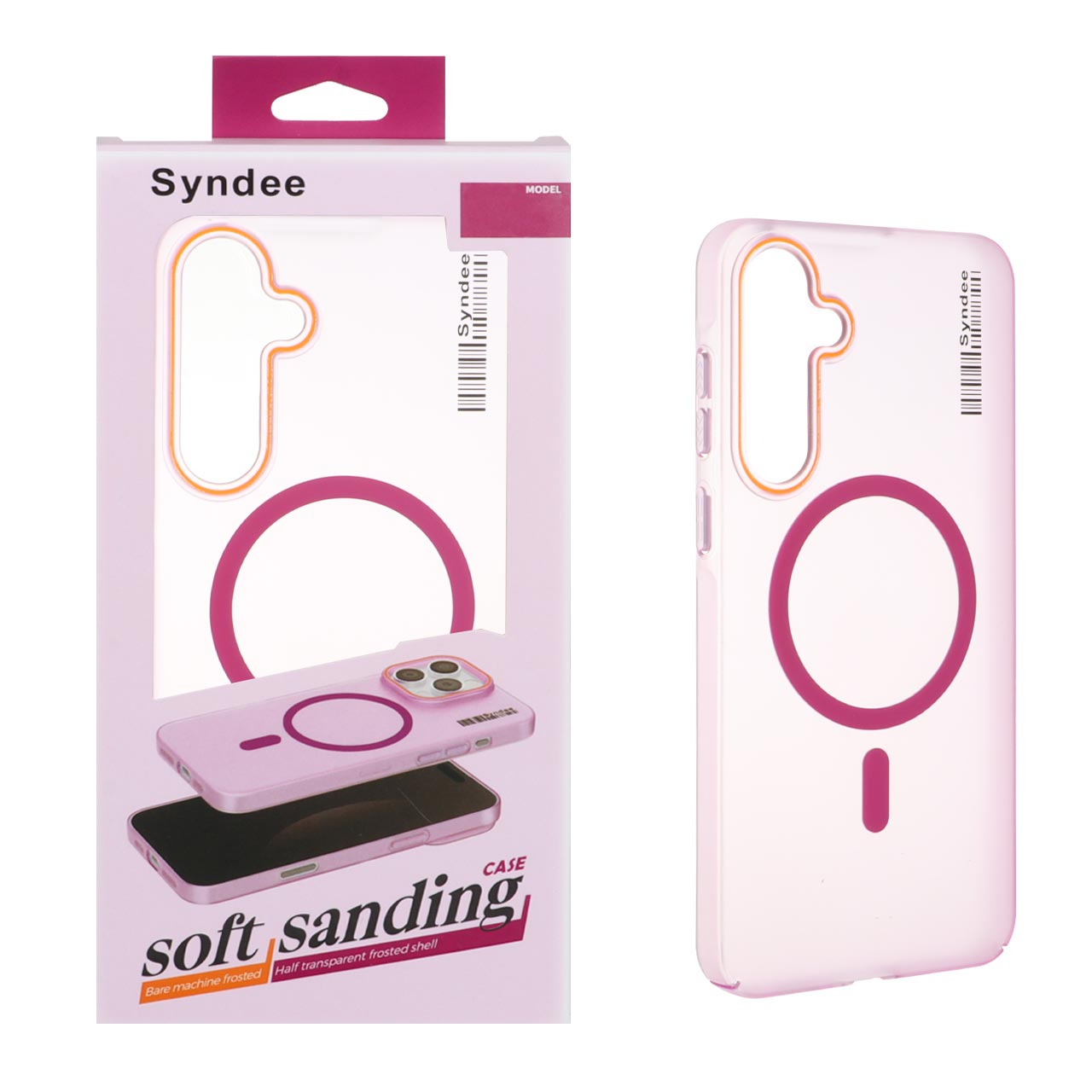 1563108 قاب اورجینال Syndee پشت مات MagSafe مدل Samsung Galaxy A55 - سرخابی (پک دار ) - تصویر 1