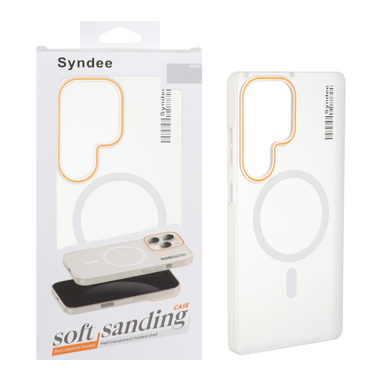 1563126 قاب اورجینال Syndee پشت مات MagSafe مدل Samsung Galaxy S25 Ultra - سفید (پک دار ) - تصویر 1