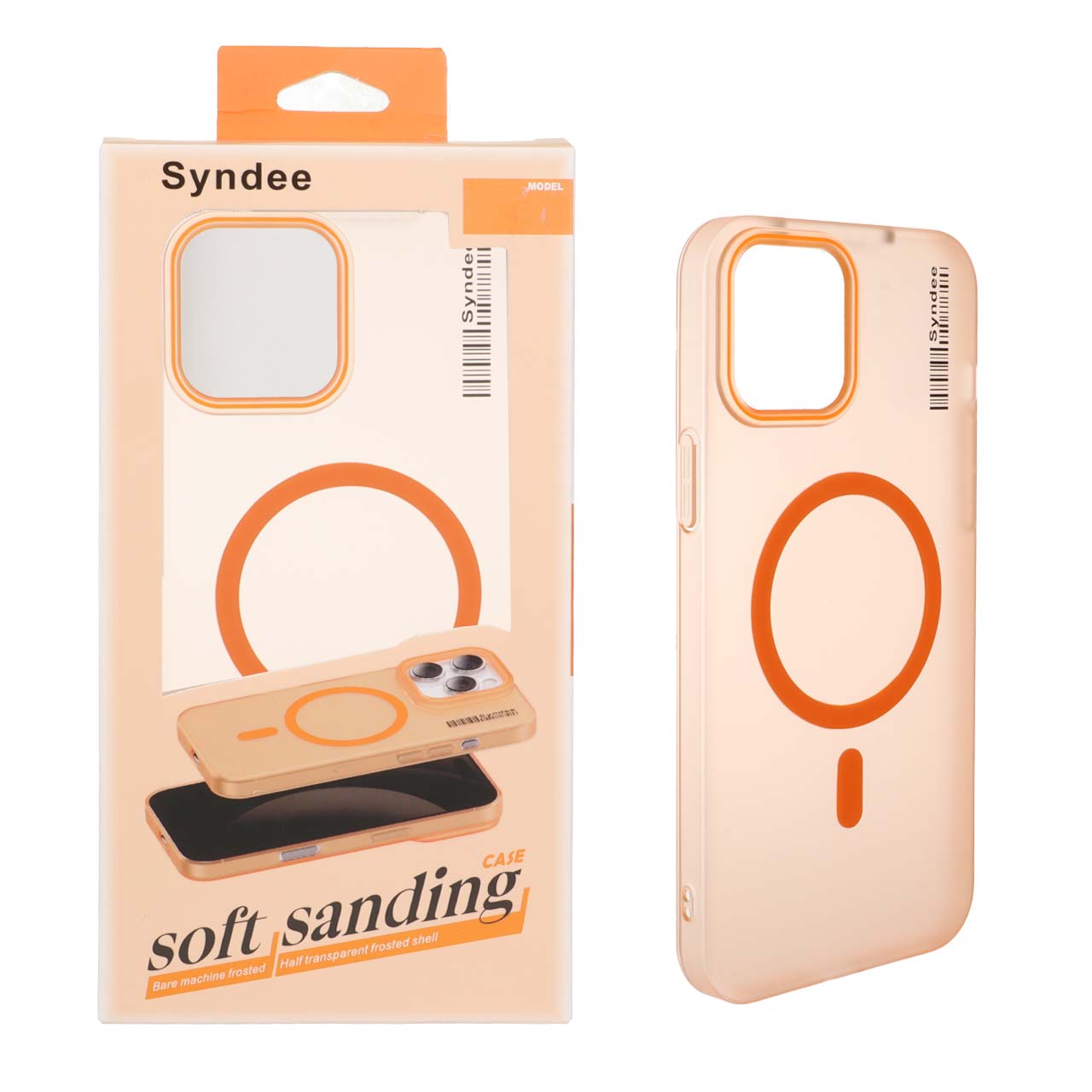 1563172 قاب اورجینال Syndee پشت مات MagSafe مدل Apple iPhone 12 Pro Max - نارنجی (پک دار ) - تصویر 1