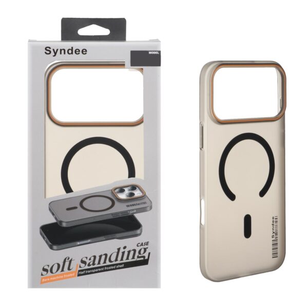 قاب اورجینال Syndee پشت مات MagSafe مدل Apple iPhone 17 Pro Max - مشکی (پک دار )