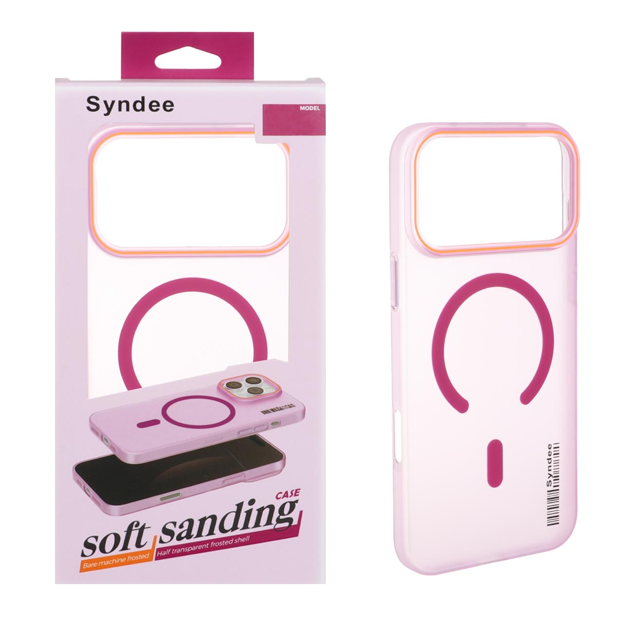 1563228 قاب اورجینال Syndee پشت مات MagSafe مدل Apple iPhone 17 Pro Max - سرخابی (پک دار ) - تصویر 1