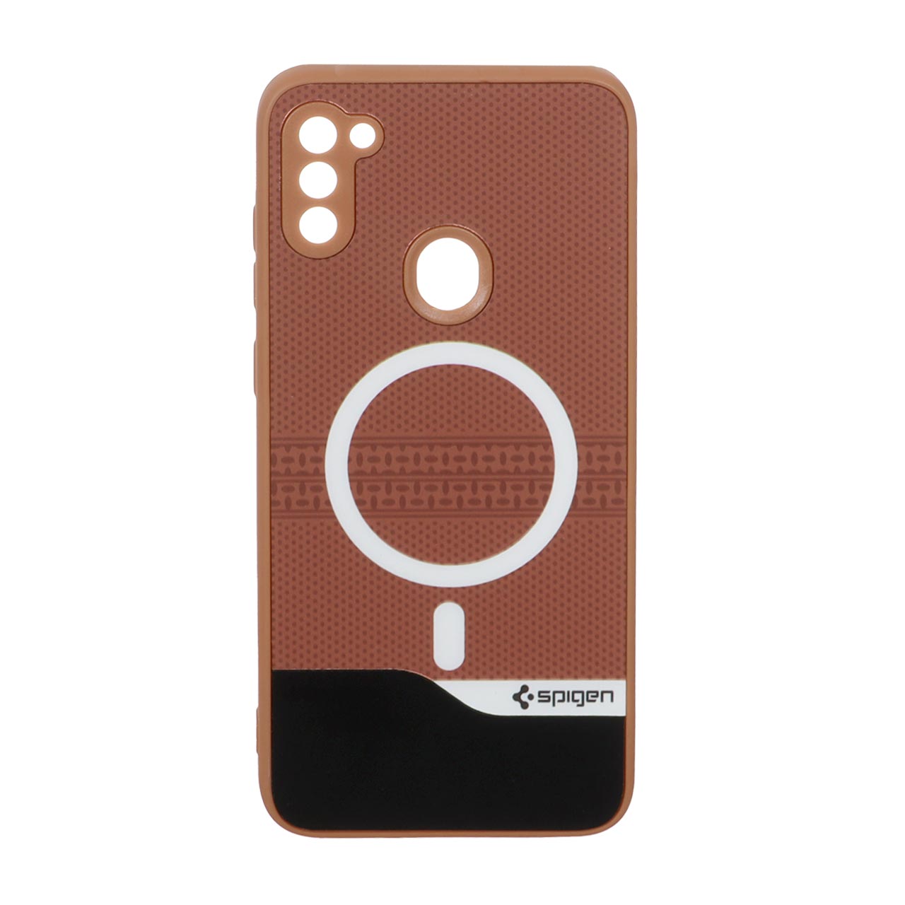 1563484 قاب Spigen دو تکه طرح مگ سیف محافظ لنزدار Samsung Galaxy A11 / M11 - قهوه ای کد 1 - تصویر 1