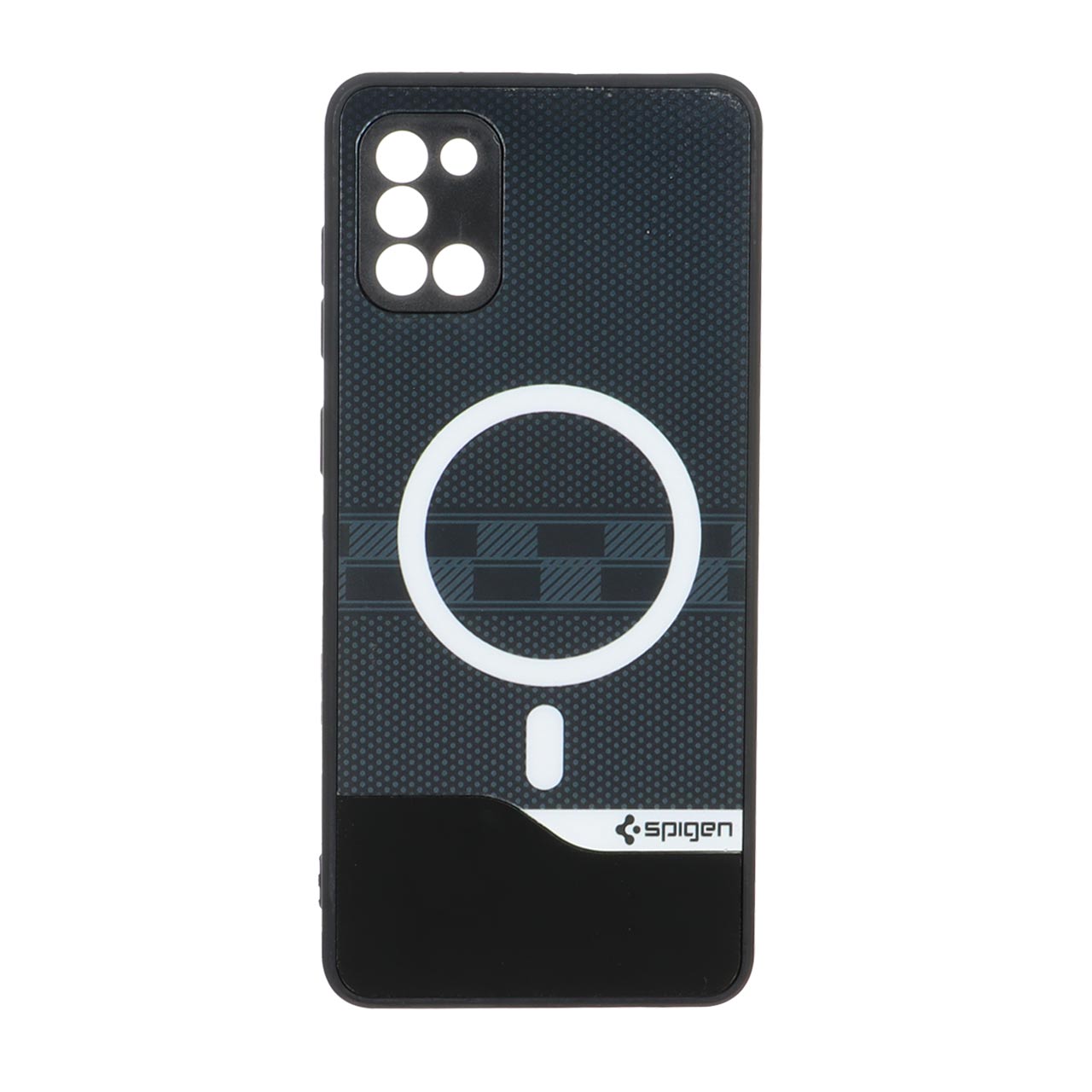 1563502 قاب Spigen دو تکه طرح مگ سیف محافظ لنزدار Samsung Galaxy A31 - مشکی - تصویر 1
