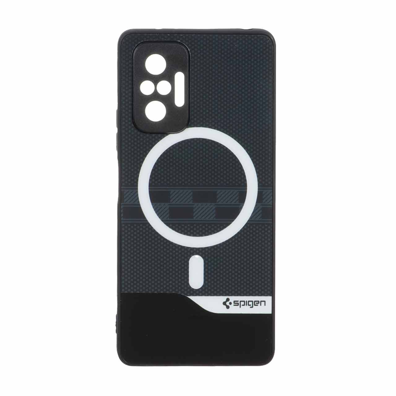 1563516 قاب Spigen دو تکه طرح مگ سیف محافظ لنزدار Xiaomi Redmi Note 10 Pro 4G / Redmi Note 10 Pro Max - مشکی - تصویر 1