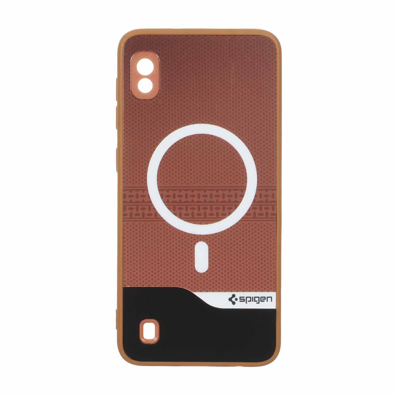 1563638 قاب Spigen دو تکه طرح مگ سیف محافظ لنزدار Samsung Galaxy A10 / M10 - قهوه ای کد 1 - تصویر 1