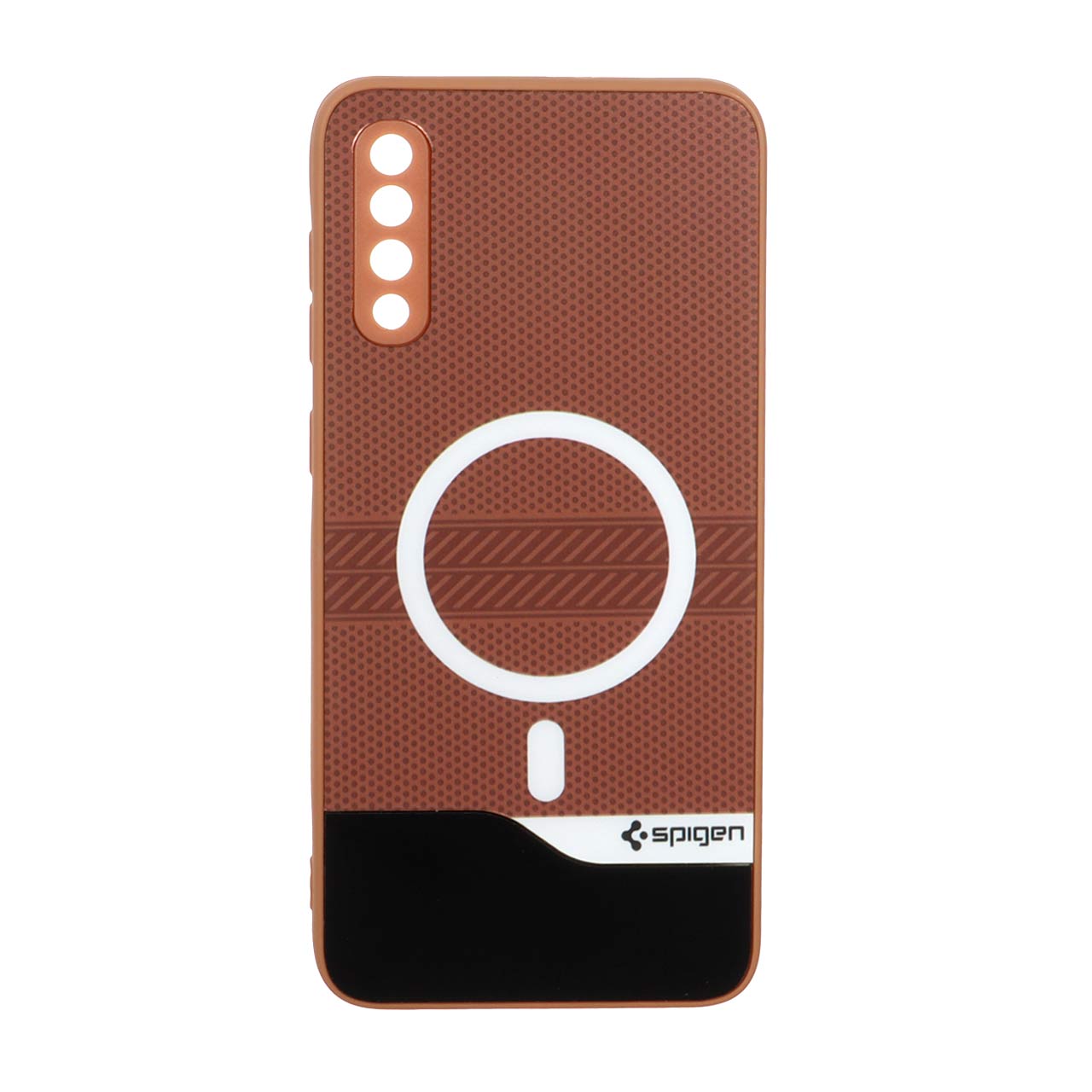 1563678 قاب Spigen دو تکه طرح مگ سیف محافظ لنزدار Samsung Galaxy A70 / A70s - قهوه ای - تصویر 1