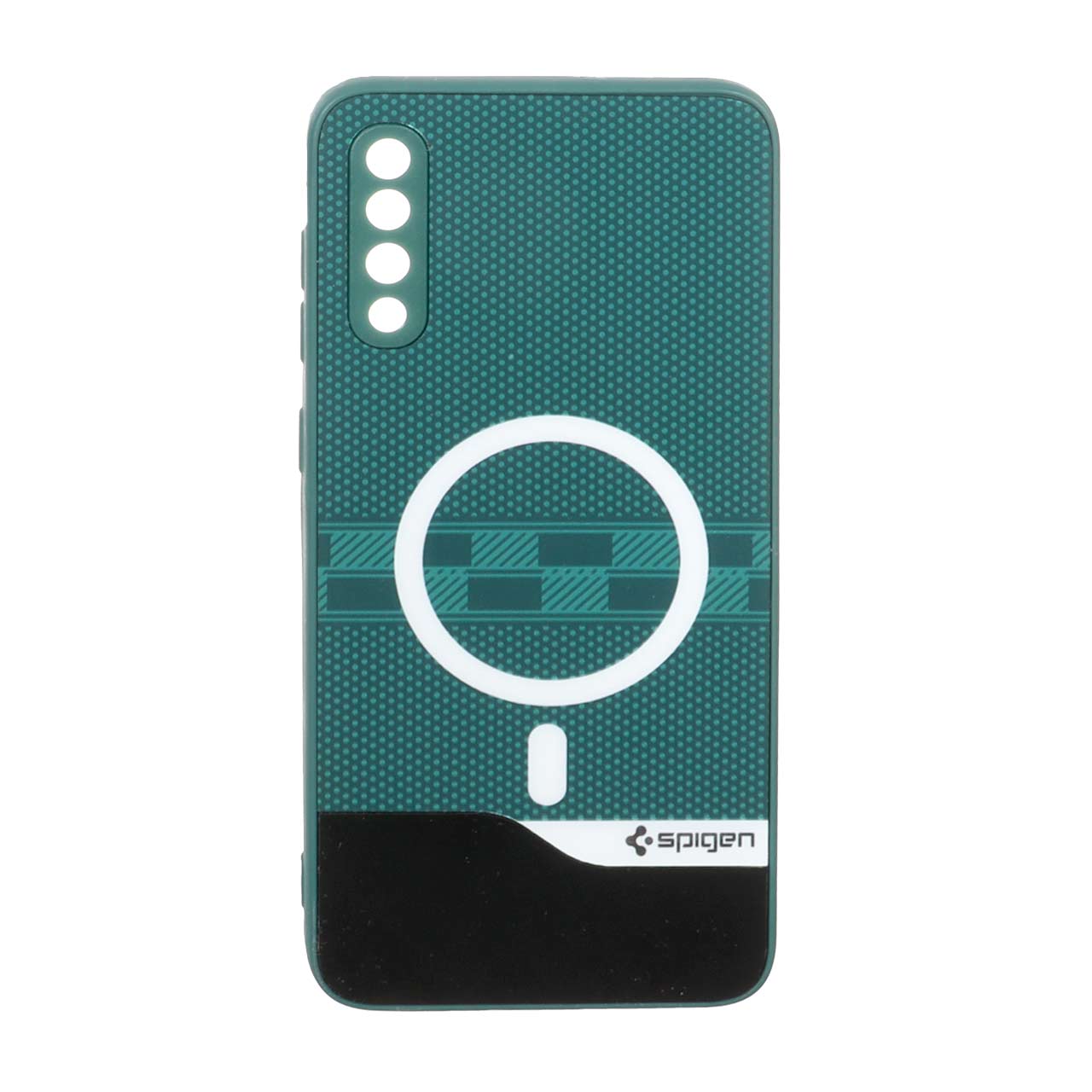1563682 قاب Spigen دو تکه طرح مگ سیف محافظ لنزدار Samsung Galaxy A70 / A70s - سبز - تصویر 1