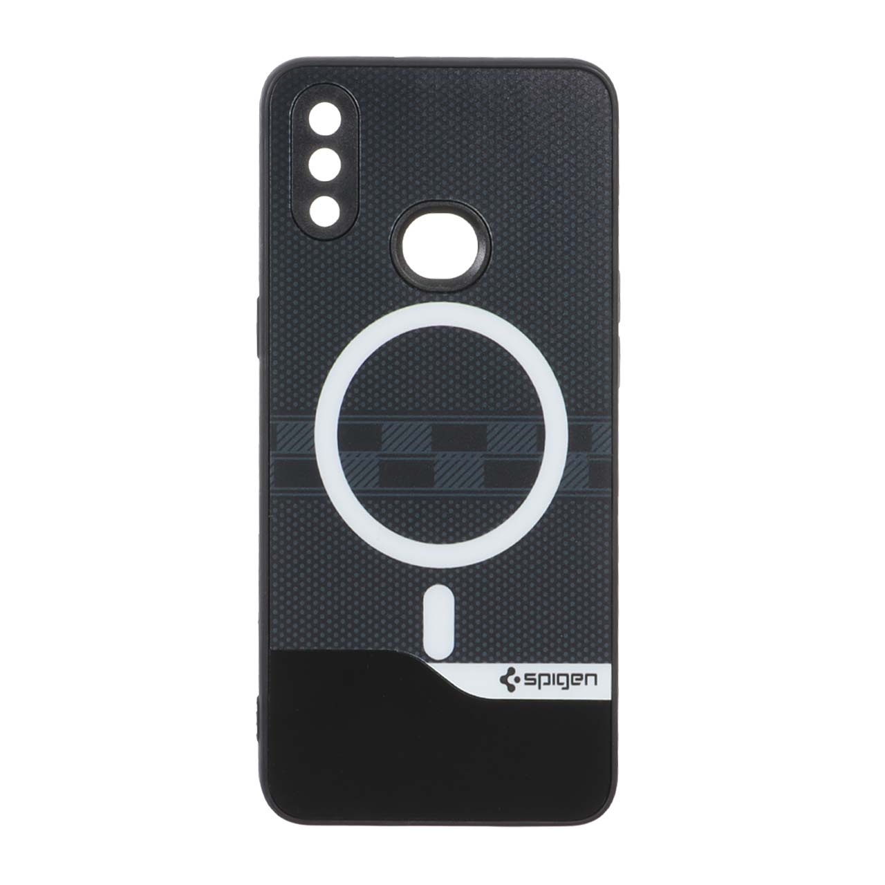 1563684 قاب Spigen دو تکه طرح مگ سیف محافظ لنزدار Samsung Galaxy A10s - مشکی - تصویر 1