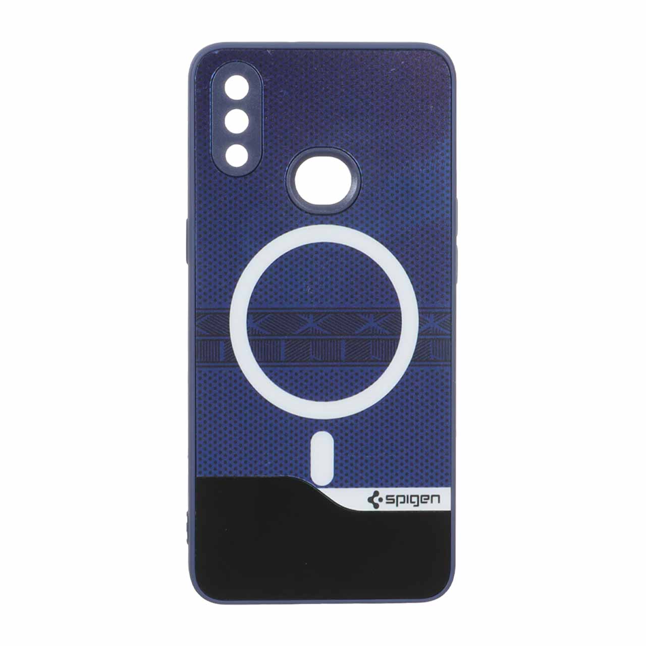 1563690 قاب Spigen دو تکه طرح مگ سیف محافظ لنزدار Samsung Galaxy A10s - آبی کاربنی - تصویر 1