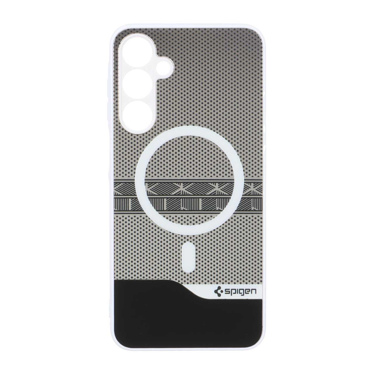 1563702 قاب Spigen دو تکه طرح مگ سیف محافظ لنزدار Samsung Galaxy A16 - سفید - تصویر 1