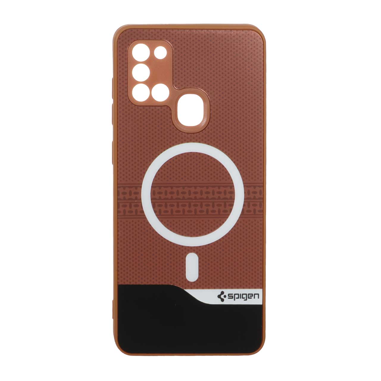 1563890 قاب Spigen دو تکه طرح مگ سیف محافظ لنزدار Samsung Galaxy A21s - قهوه ای کد 1 - تصویر 1