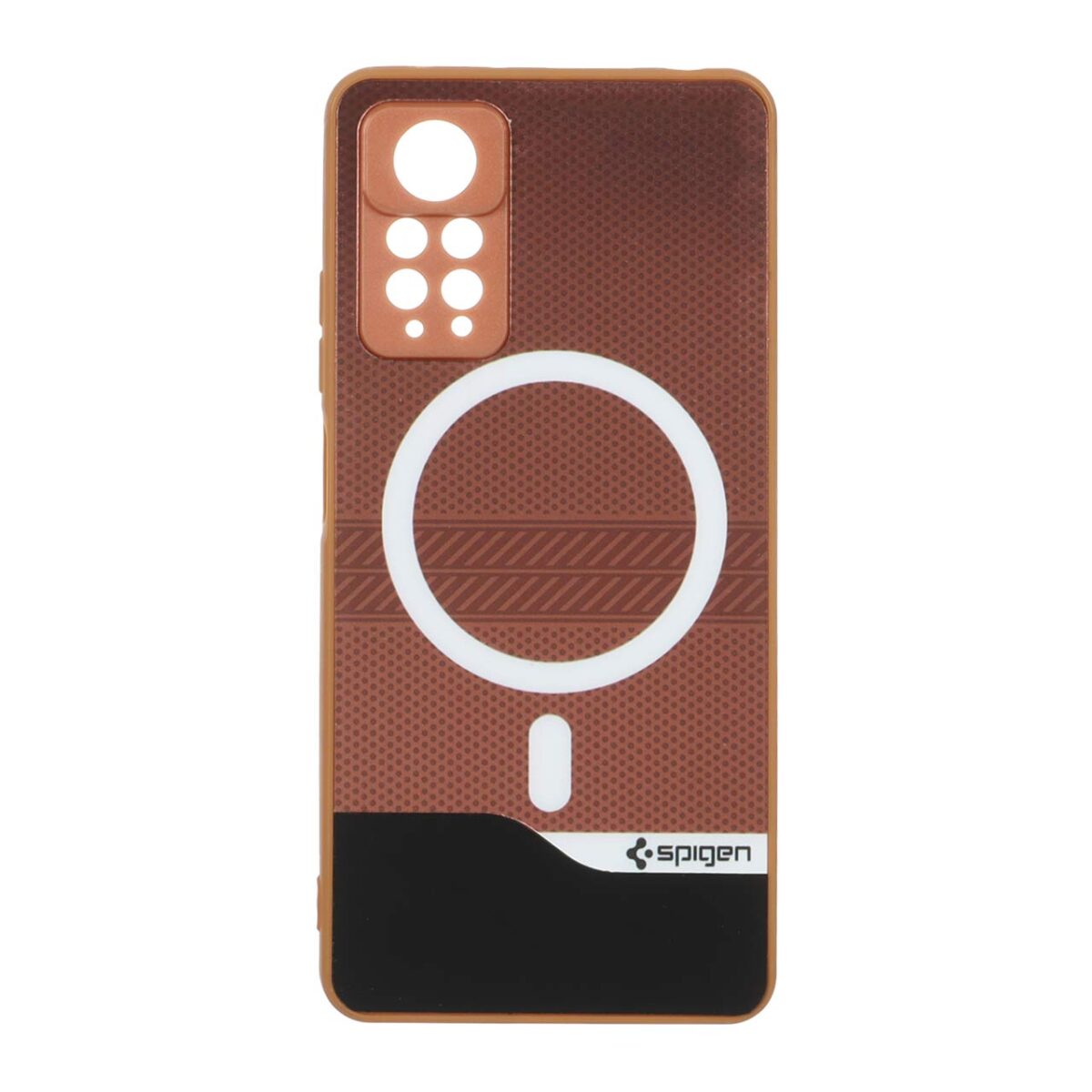 قاب Spigen دو تکه طرح مگ سیف محافظ لنزدار Xiaomi Redmi Note 12 Pro 4G / Redmi Note 11 Pro - قهوه ای - تصویر 1