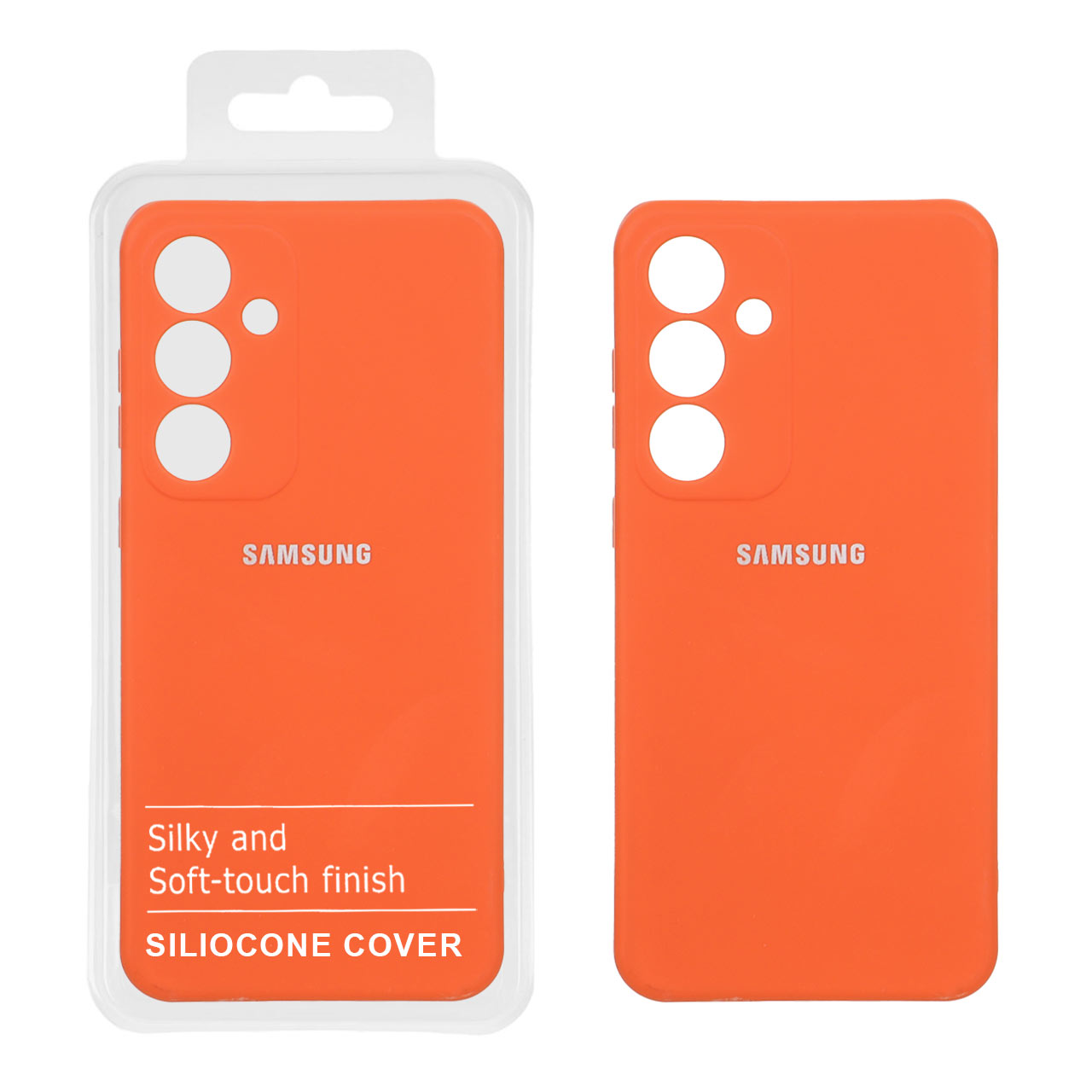 1564060 قاب نیو سیلیکون محافظ لنزدار Samsung Galaxy S25 FE - RFF - نارنجی (پک دار) - تصویر 1