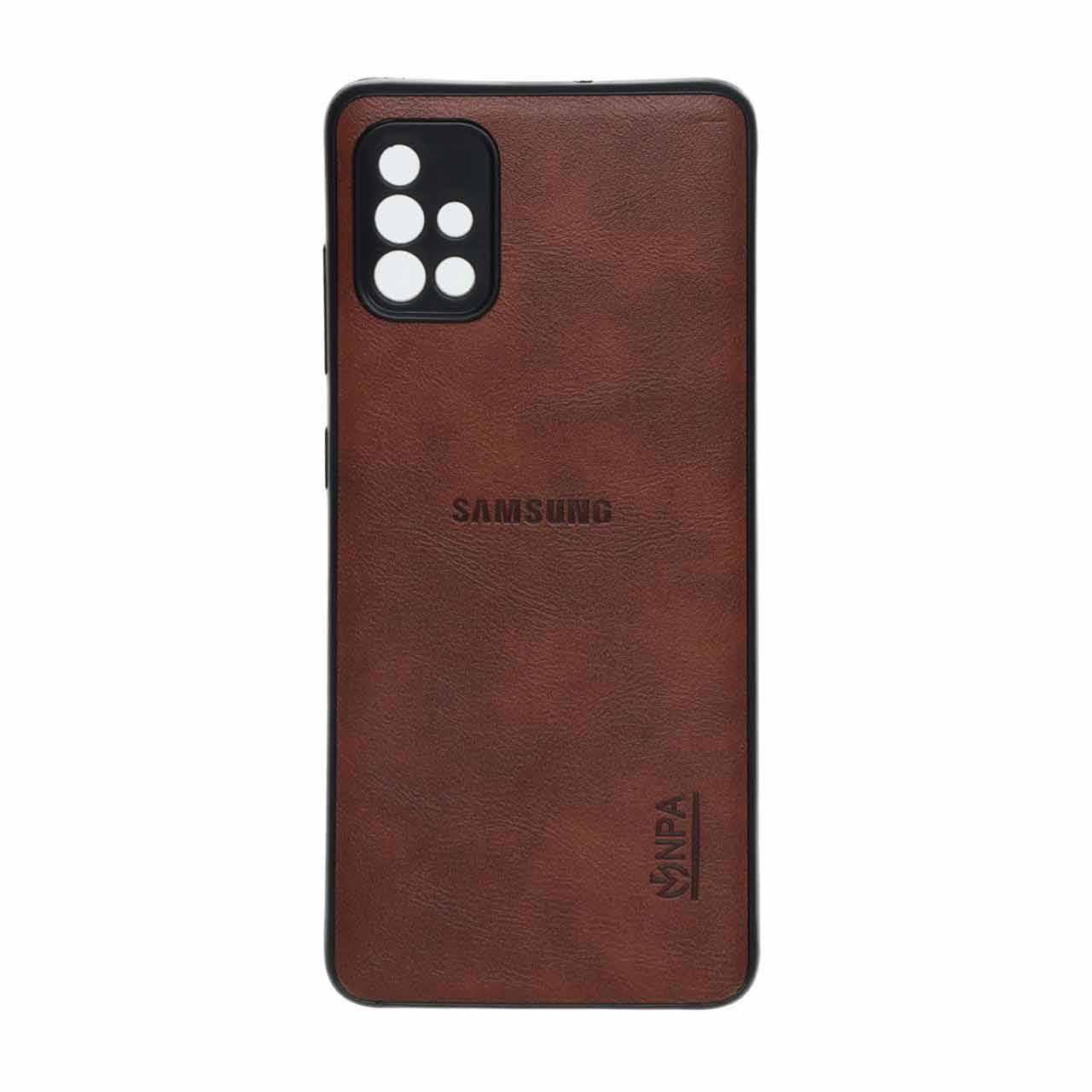 1564370 قاب طرح چرم NPA مدل Samsung Galaxy A51 / M40s - قهوه ای - ORX - تصویر 1