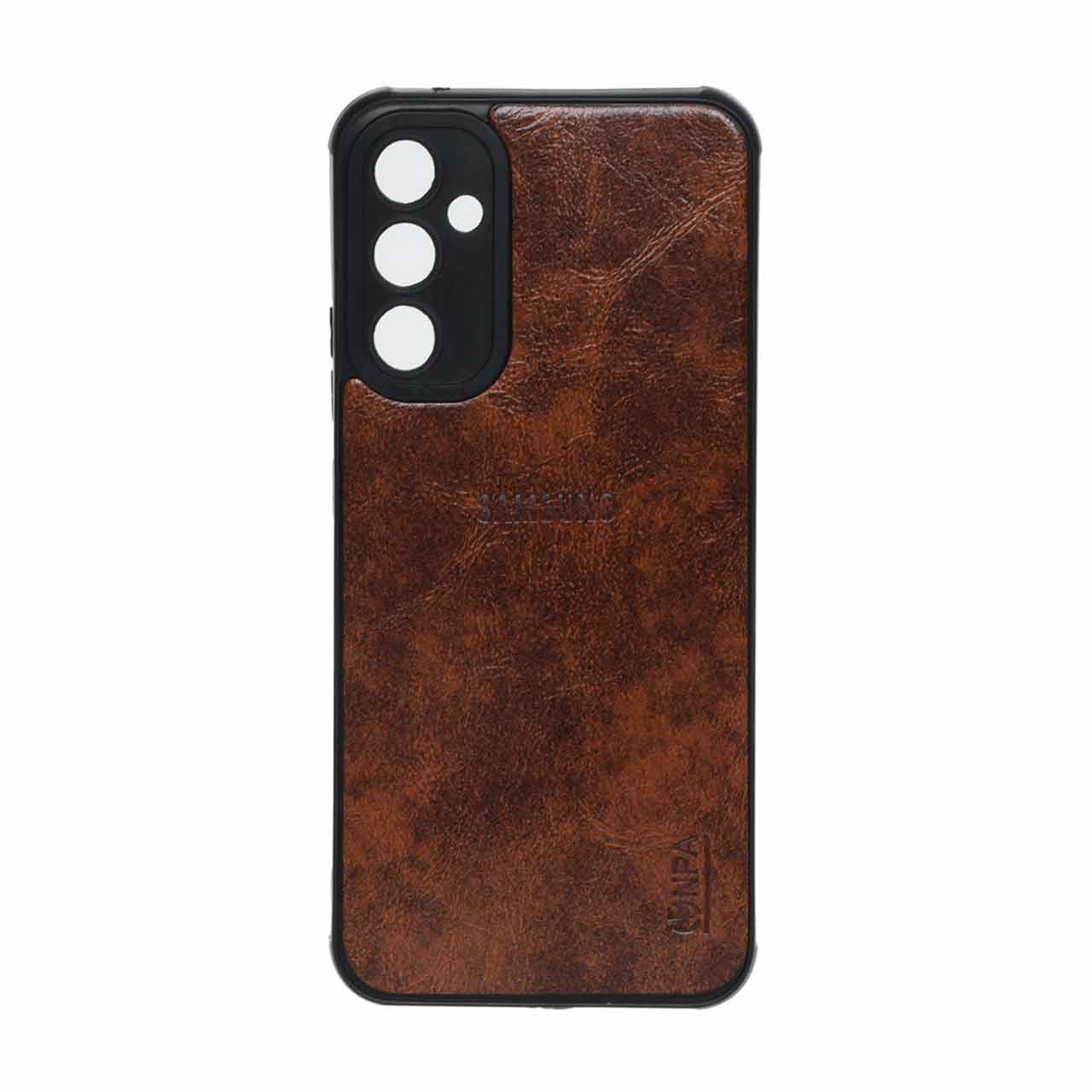 1564456 قاب طرح چرم NPA مدل Samsung Galaxy A34 - قهوه ای روشن - ORX - تصویر 1