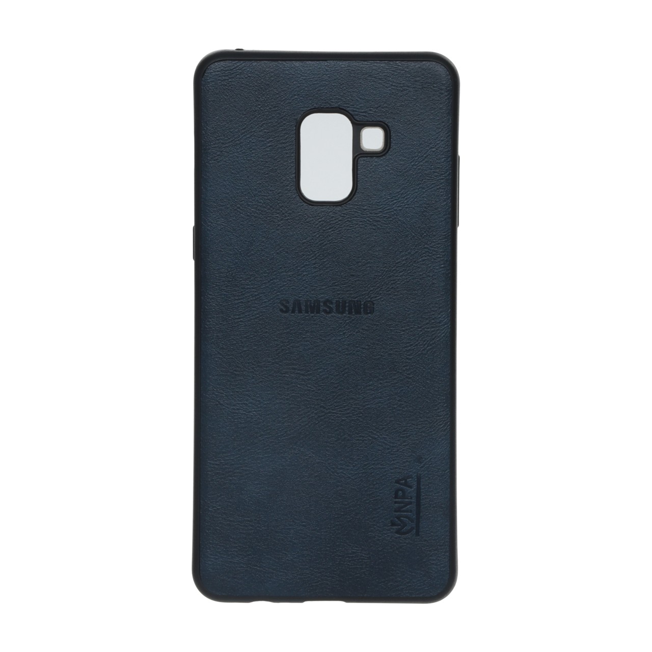 1564484 قاب طرح چرم NPA مدل Samsung Galaxy A8 Plus / A730 - آبی تیره - ORX - تصویر 1
