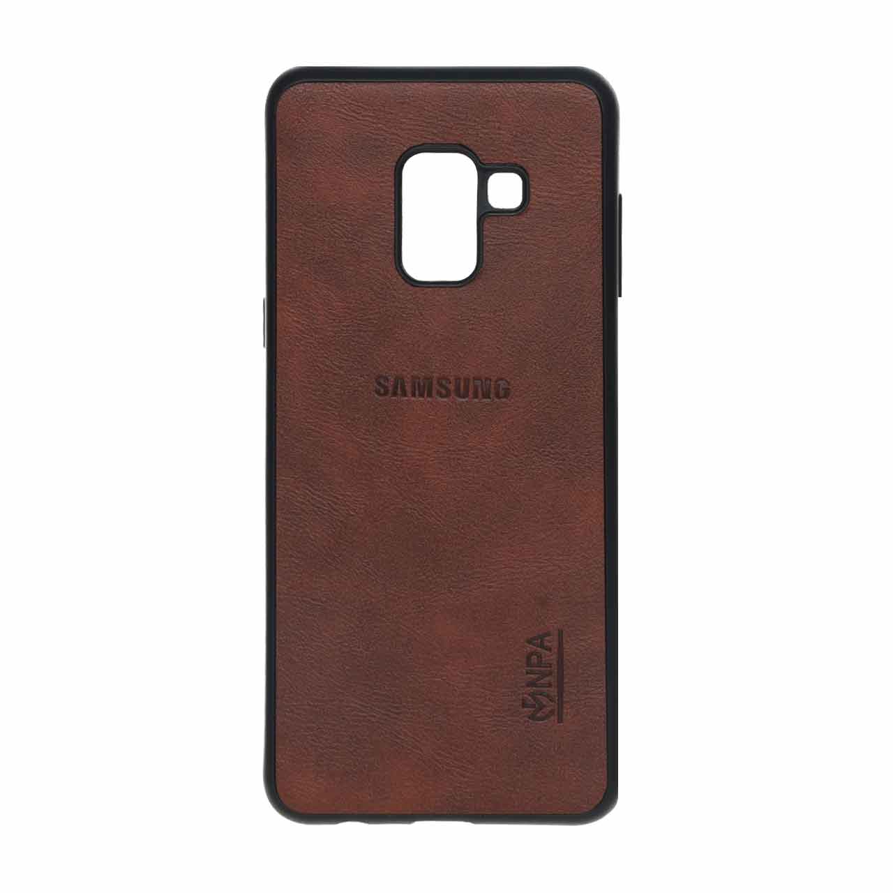 1564636 قاب طرح چرم NPA مدل Samsung Galaxy A8 - قهوه ای  - ORX - تصویر 1