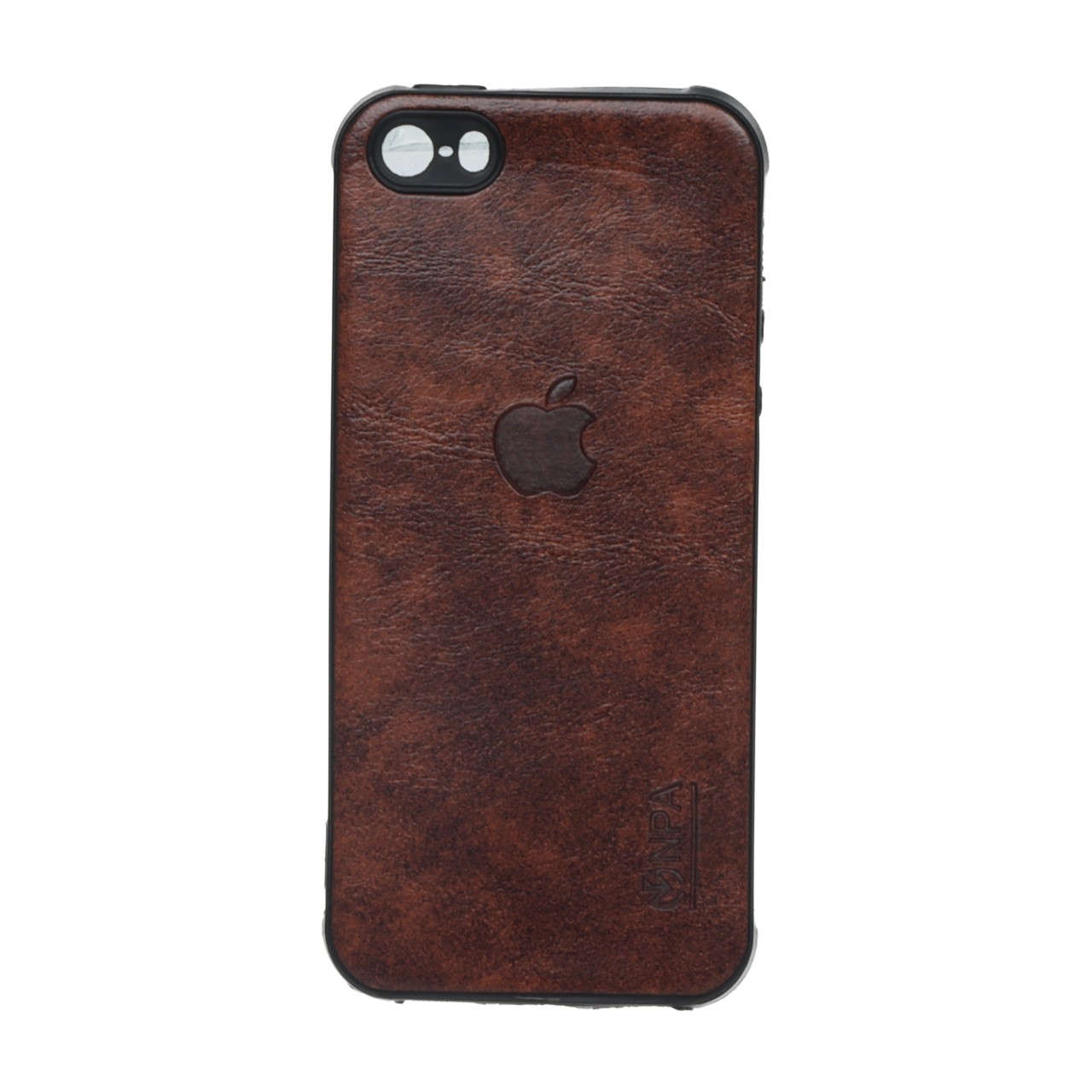 1564762 قاب طرح چرم NPA مدل Apple iPhone 5 / iPhone 5S - قهوه ای روشن - ORX - تصویر 1