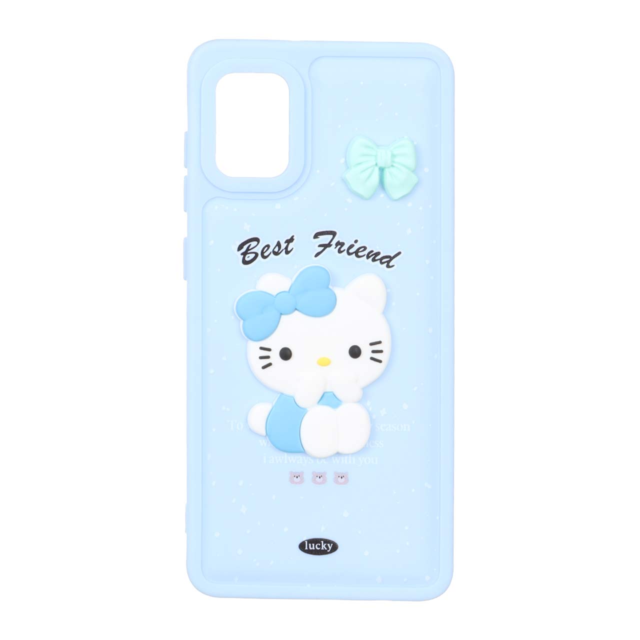 1564920 قاب پافر ساده Lucky عروسک خمیری Samsung Galaxy A31 - آبی - تصویر 1