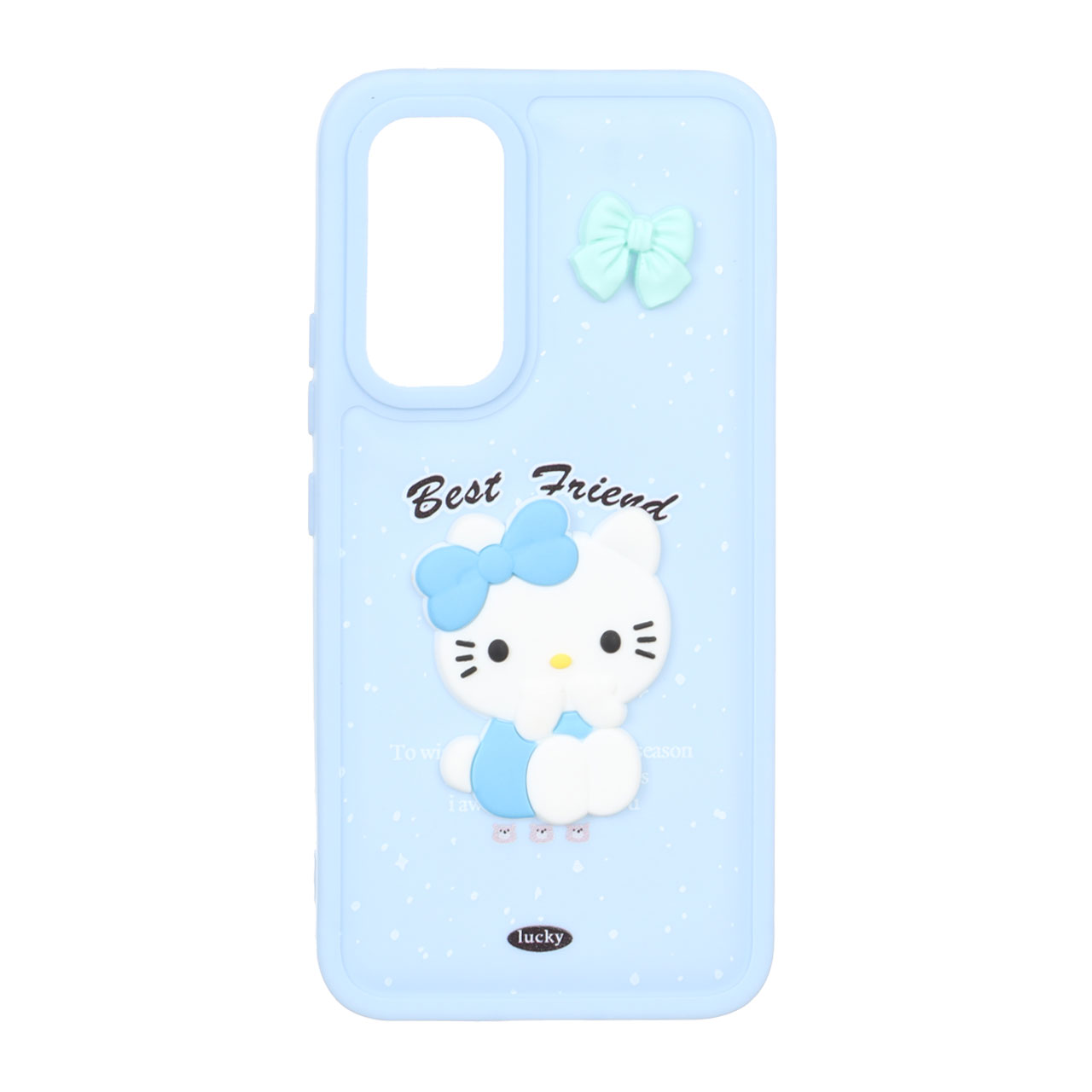 1564950 قاب پافر ساده Lucky عروسک خمیری Samsung Galaxy A54 - آبی - تصویر 1